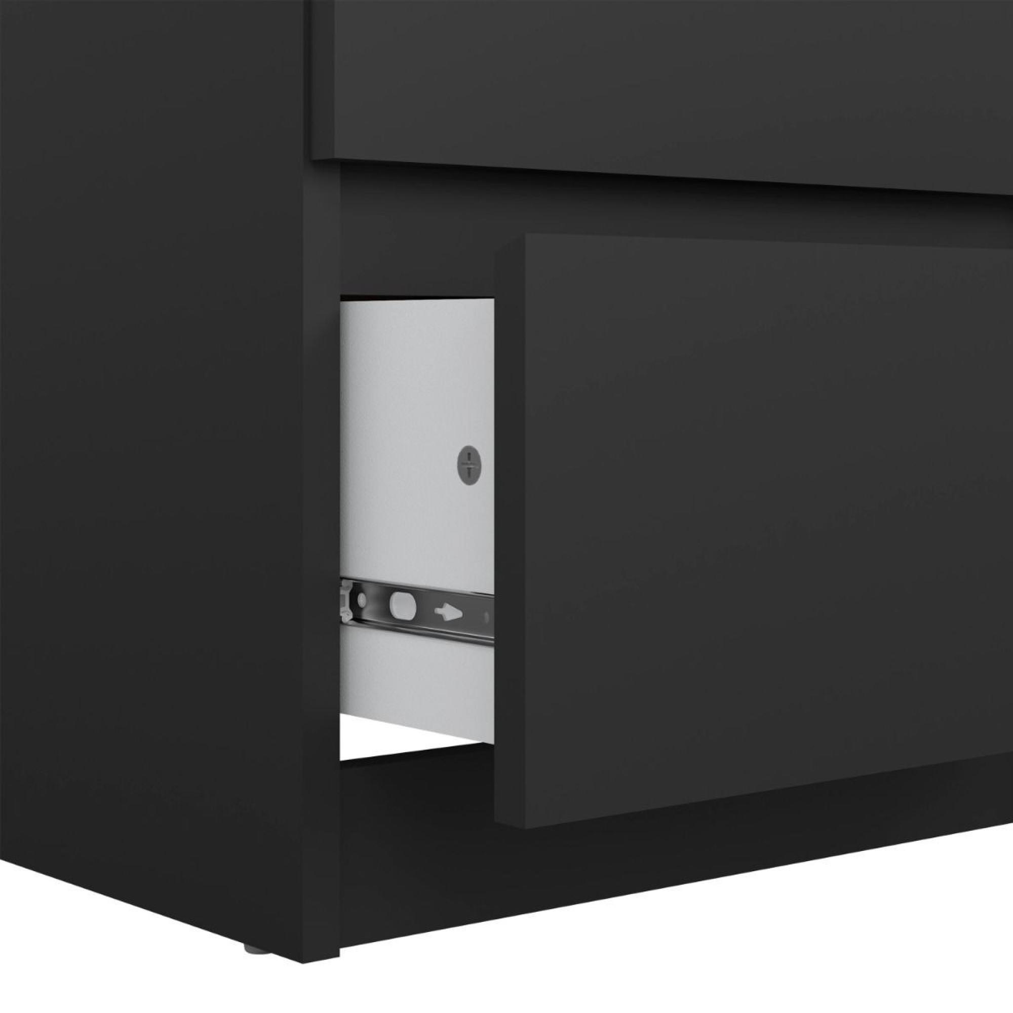 Naia Chest - 5 Drawer - Narrow - Black