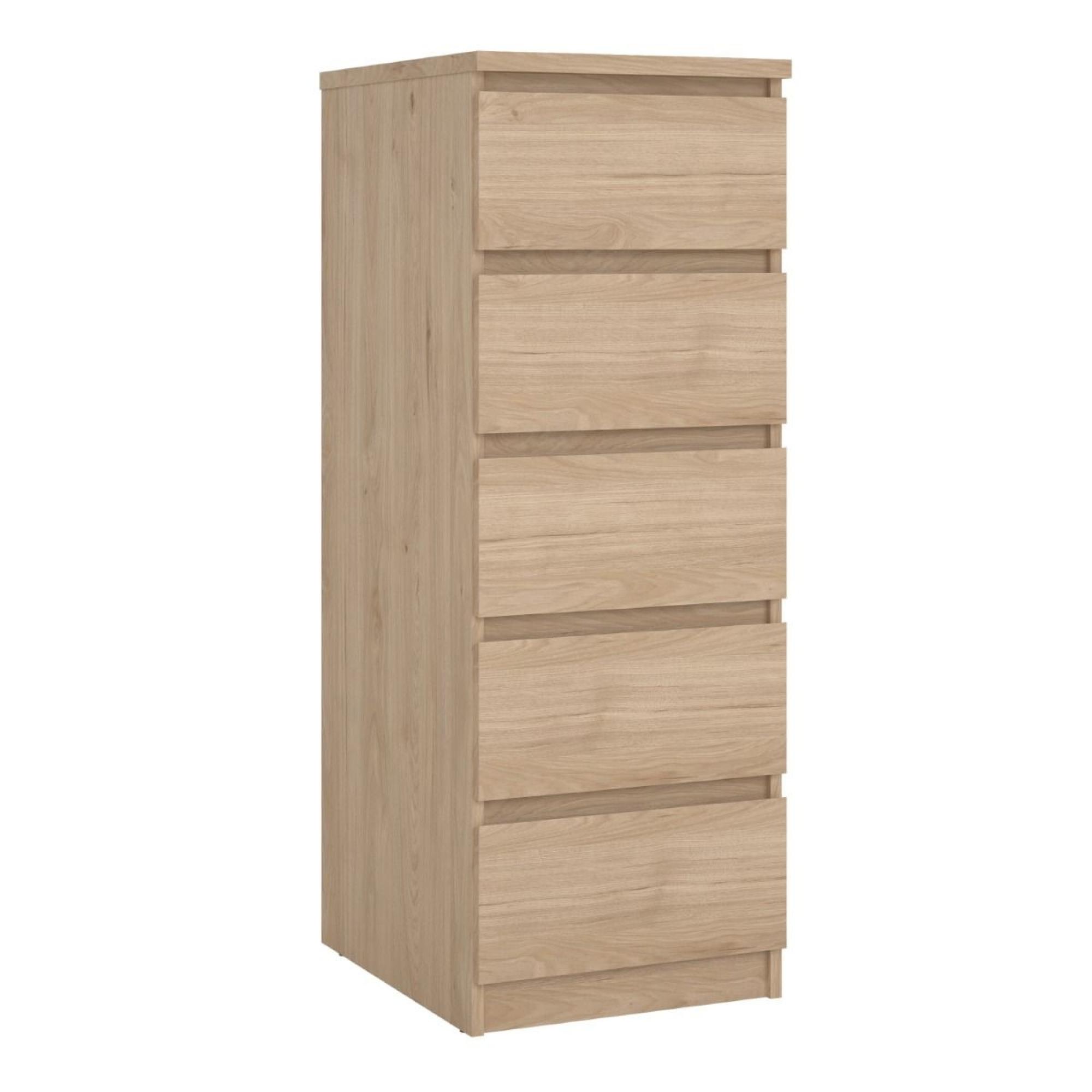 Naia Chest - 5 Drawer - Narrow - Oak