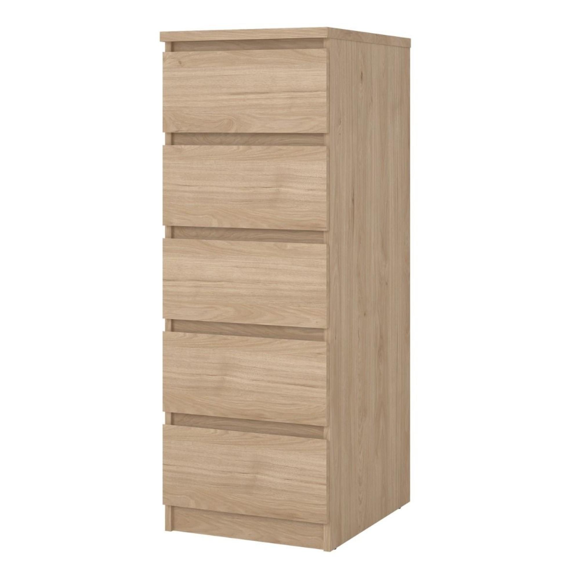 Naia Chest - 5 Drawer - Narrow - Oak