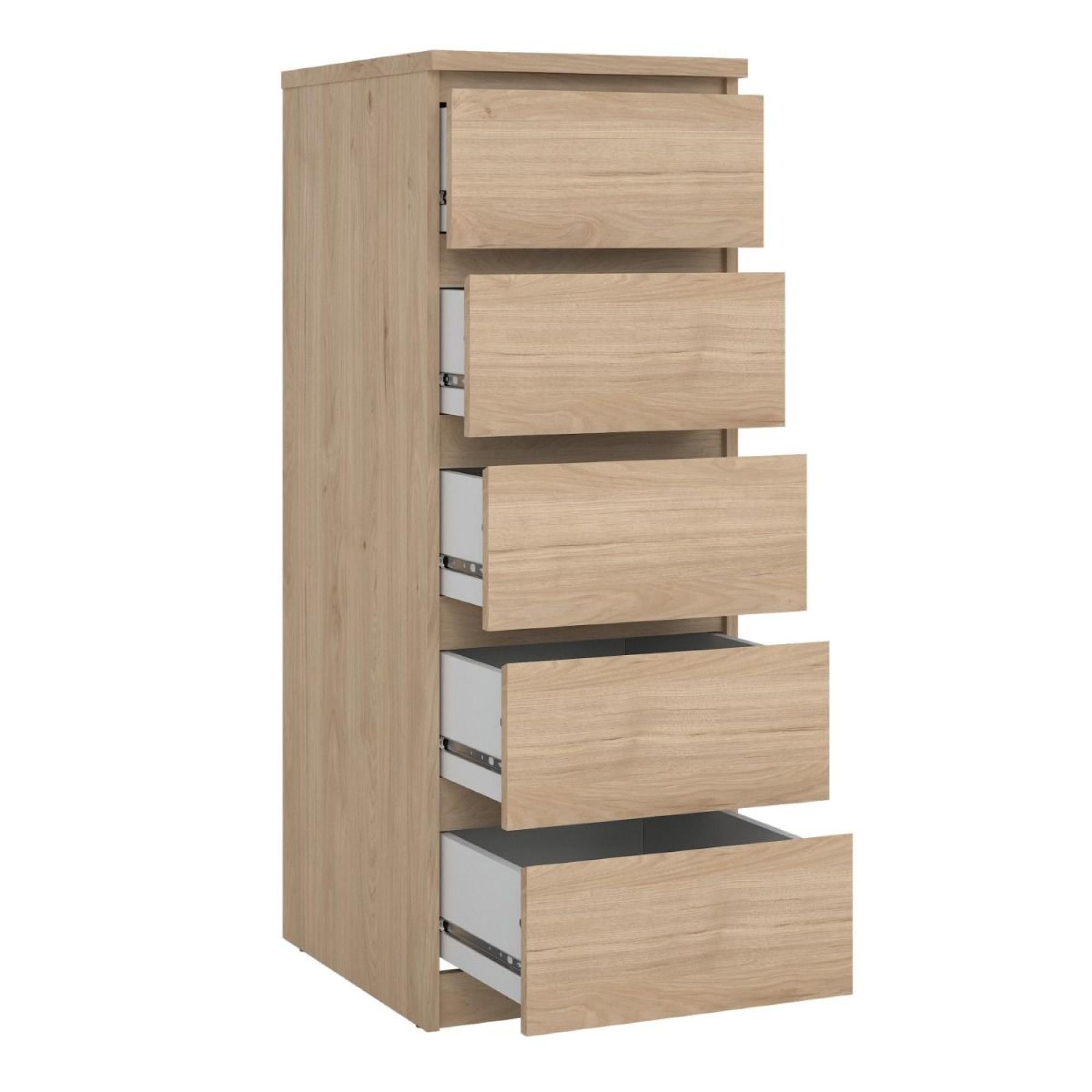 Naia Chest - 5 Drawer - Narrow - Oak