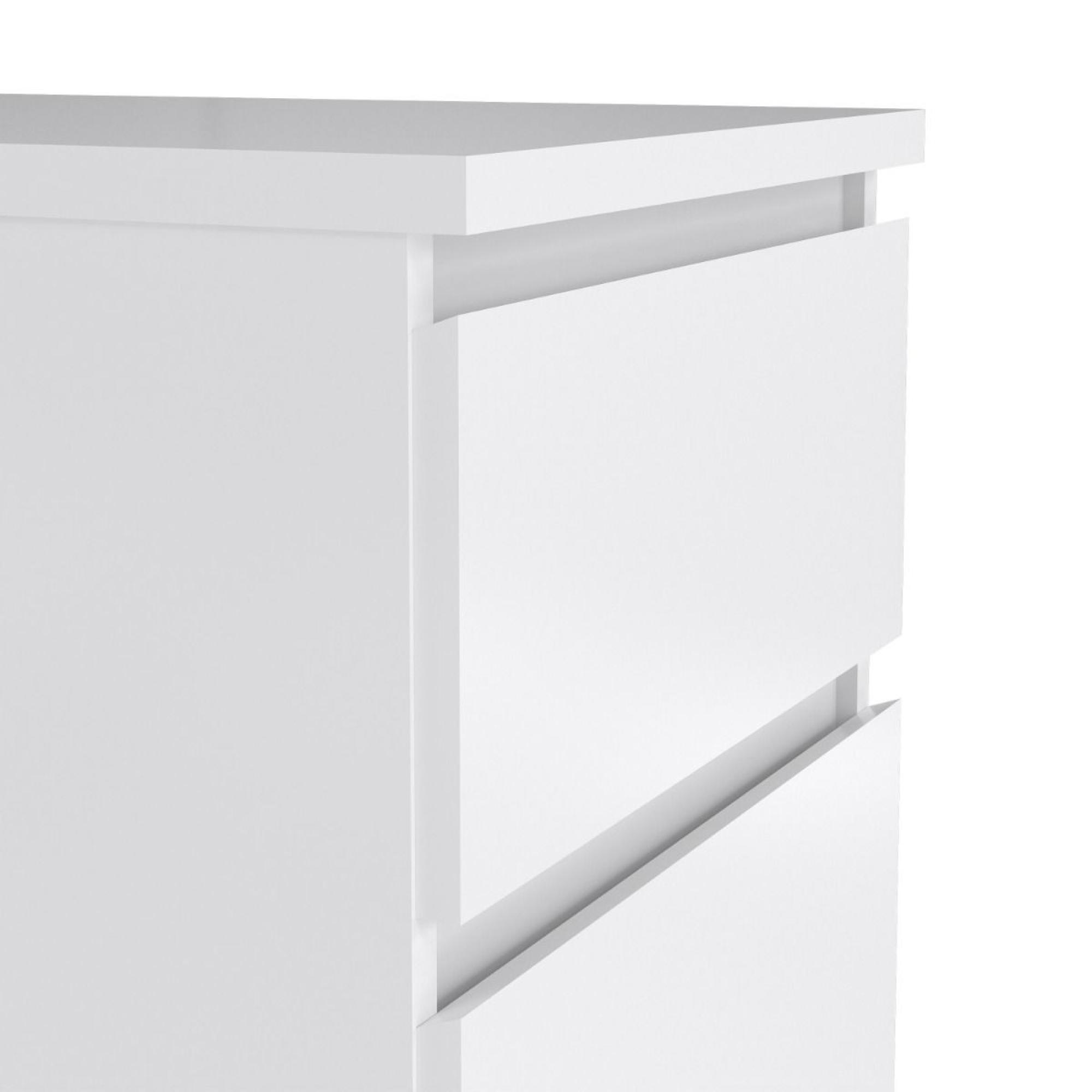 Naia Chest - 5 Drawer - Narrow - White Gloss