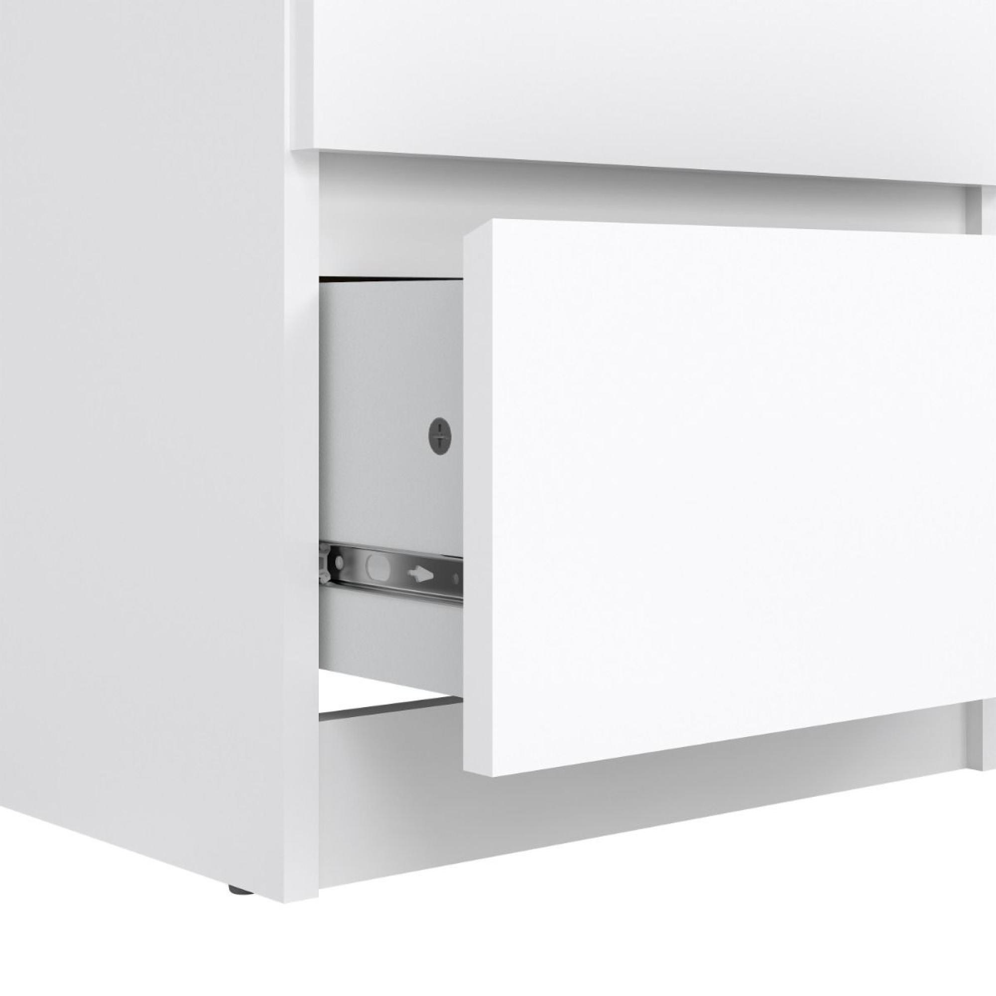 Naia Chest - 5 Drawer - Narrow - White Gloss