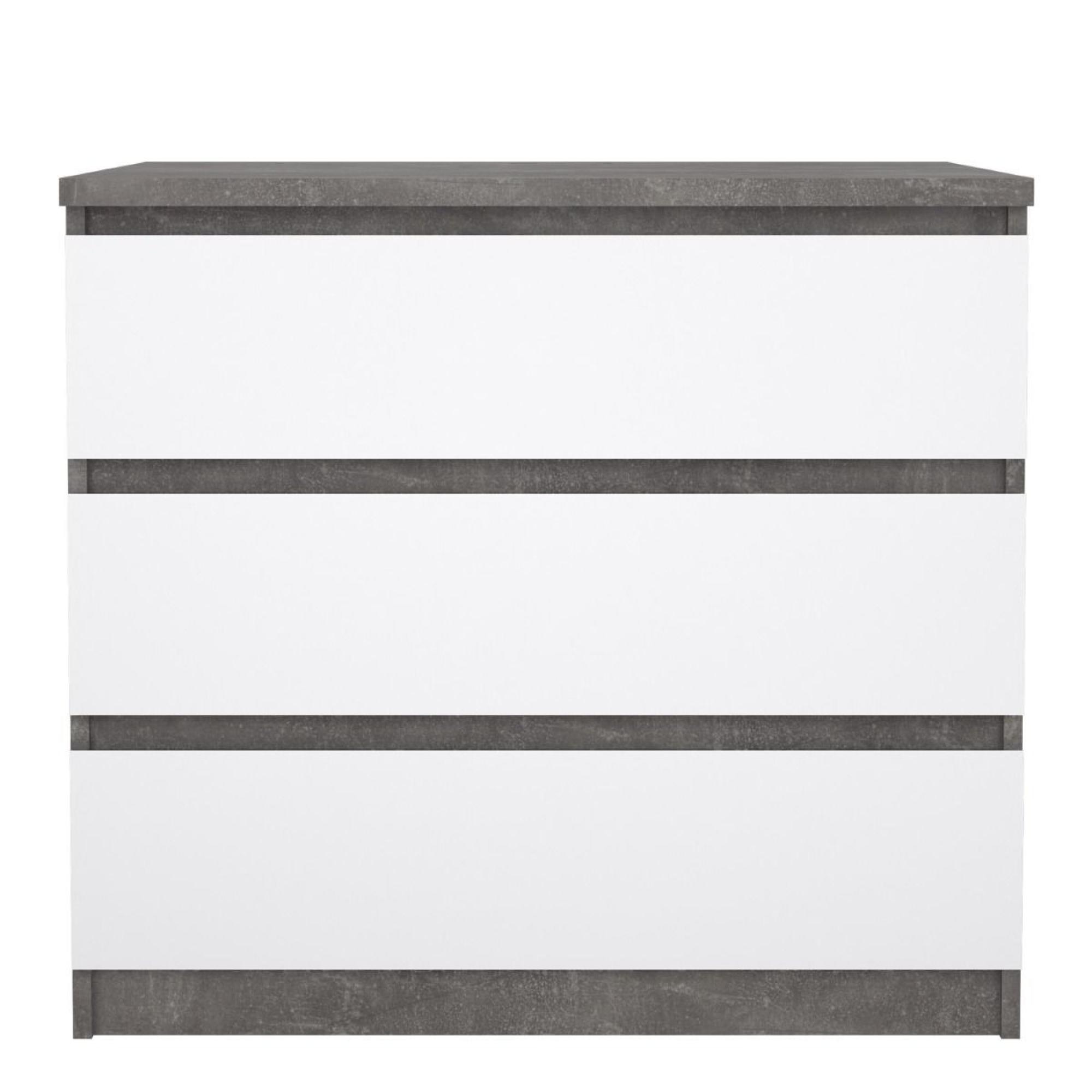 Naia Chest - 3 Drawer - Small - Grey Concrete