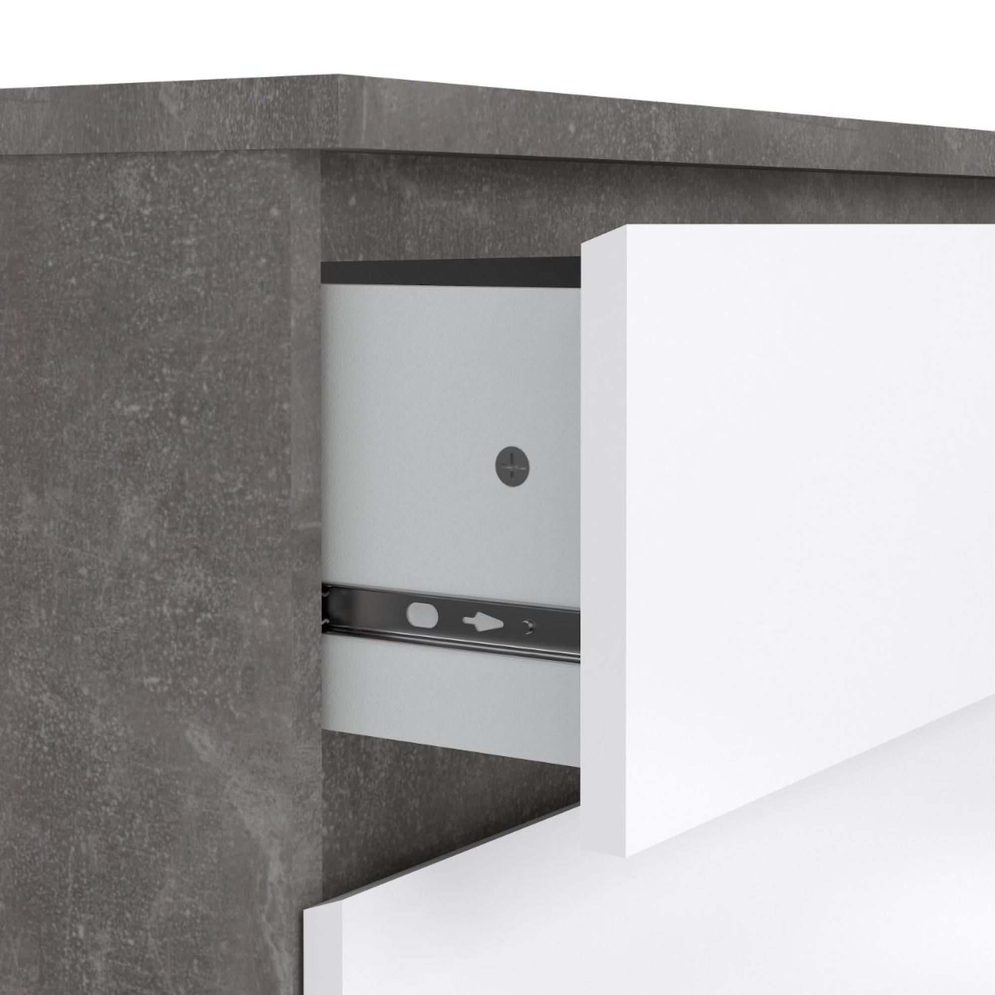 Naia Chest - 3 Drawer - Small - Grey Concrete