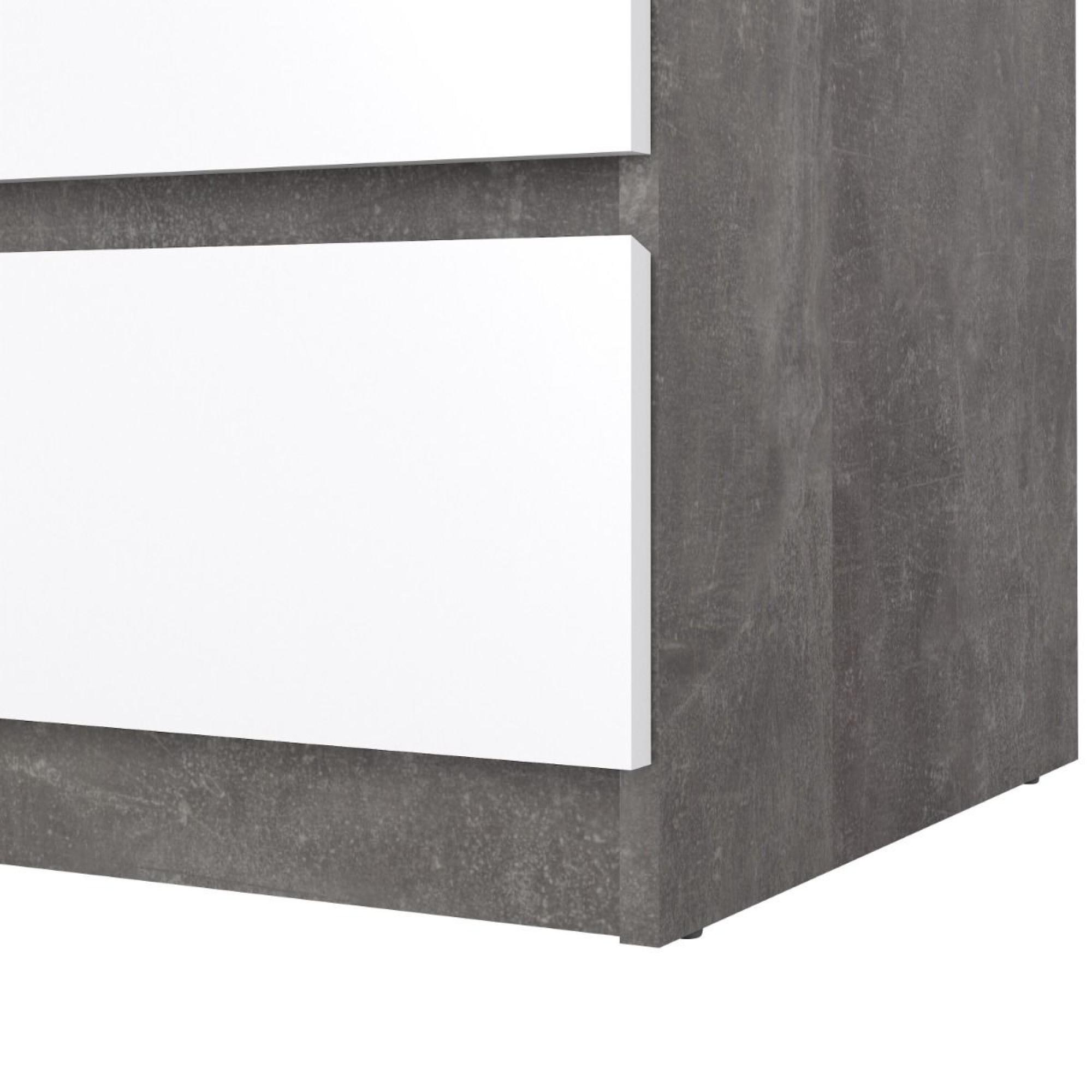 Naia Chest - 3 Drawer - Small - Grey Concrete