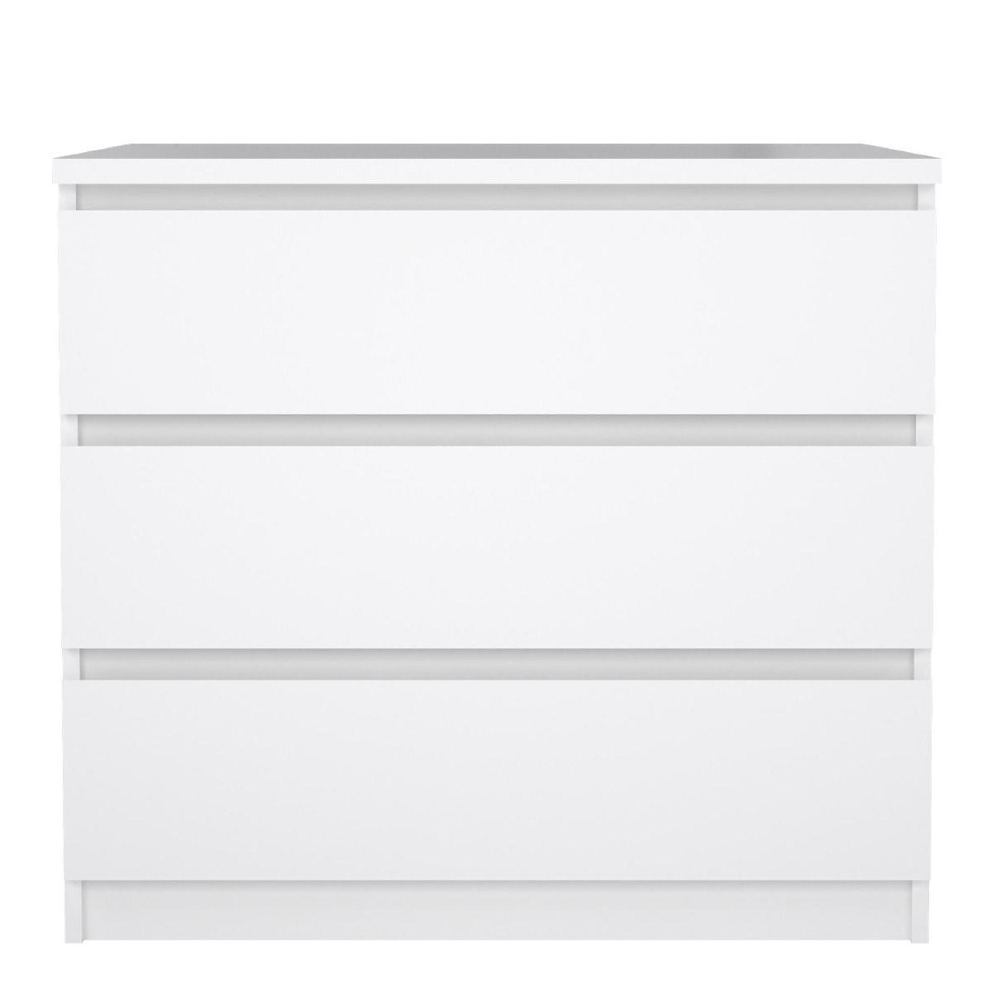 Naia Chest - 3 Drawer - Small - White Gloss
