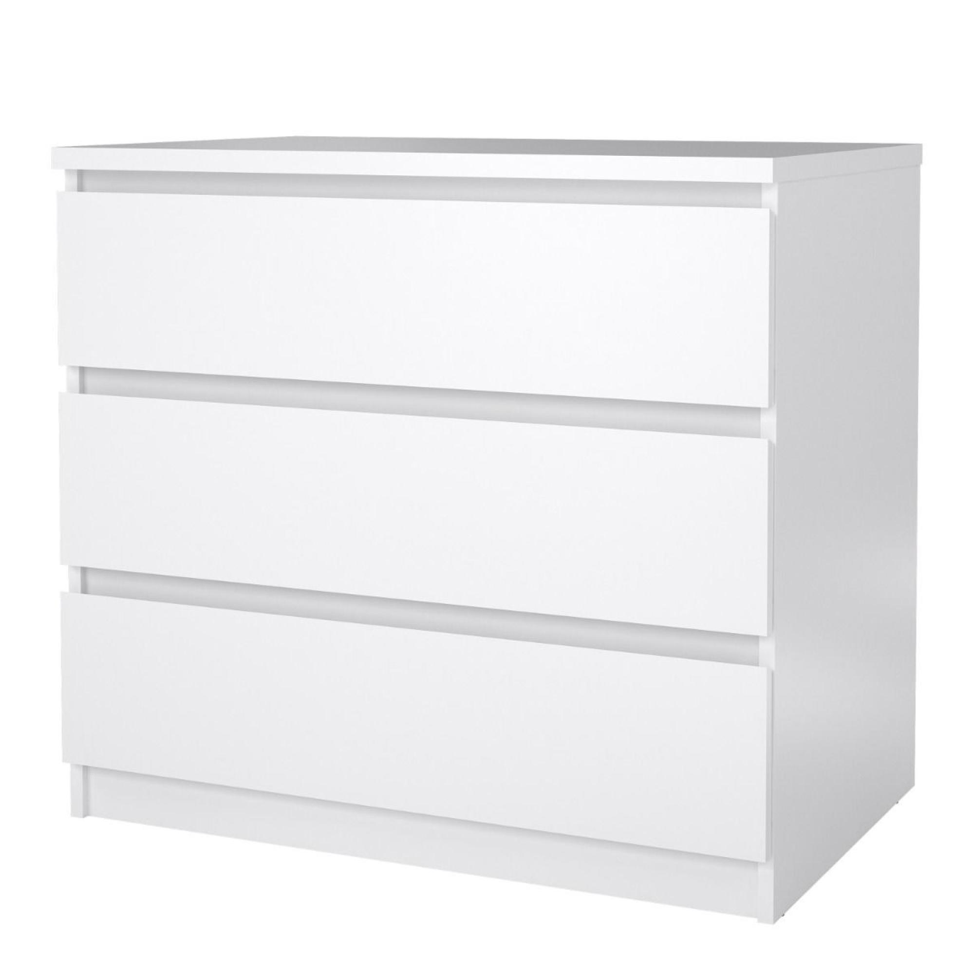 Naia Chest - 3 Drawer - Small - White Gloss