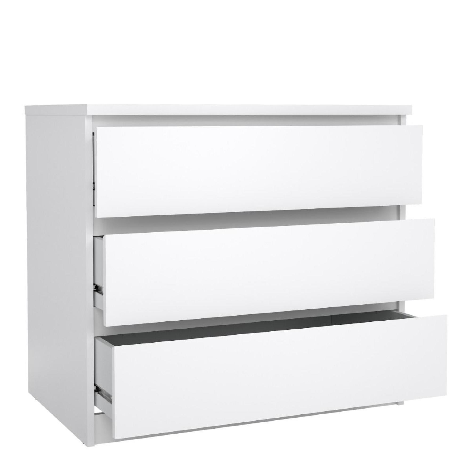 Naia Chest - 3 Drawer - Small - White Gloss