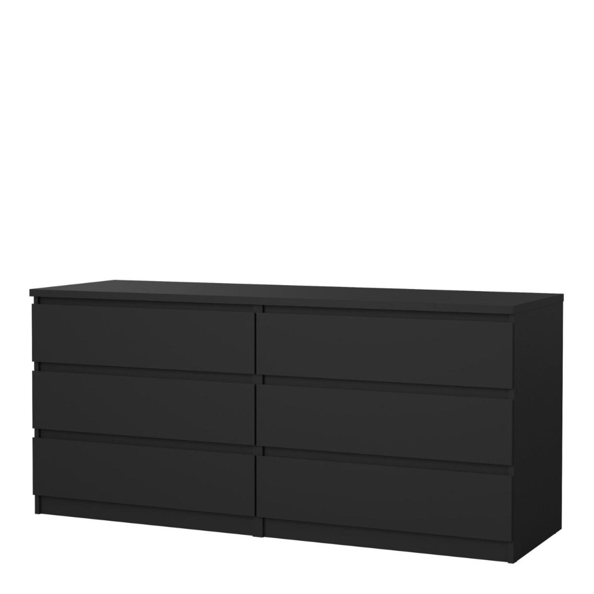 Naia Chest - 6 Drawer - Wide - Black