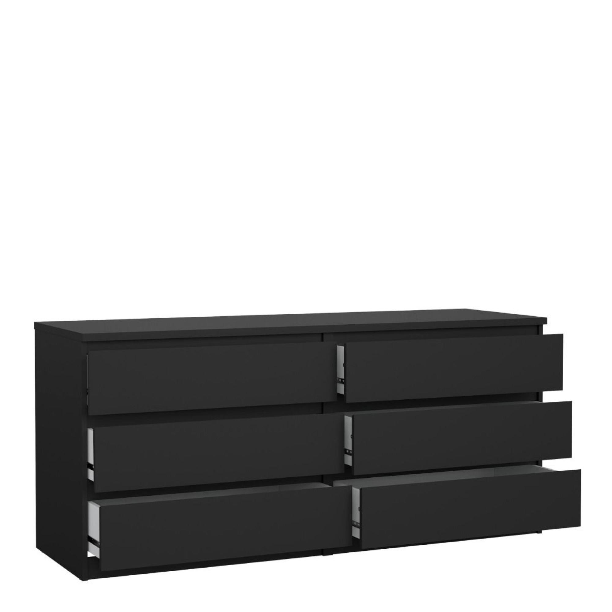 Naia Chest - 6 Drawer - Wide - Black