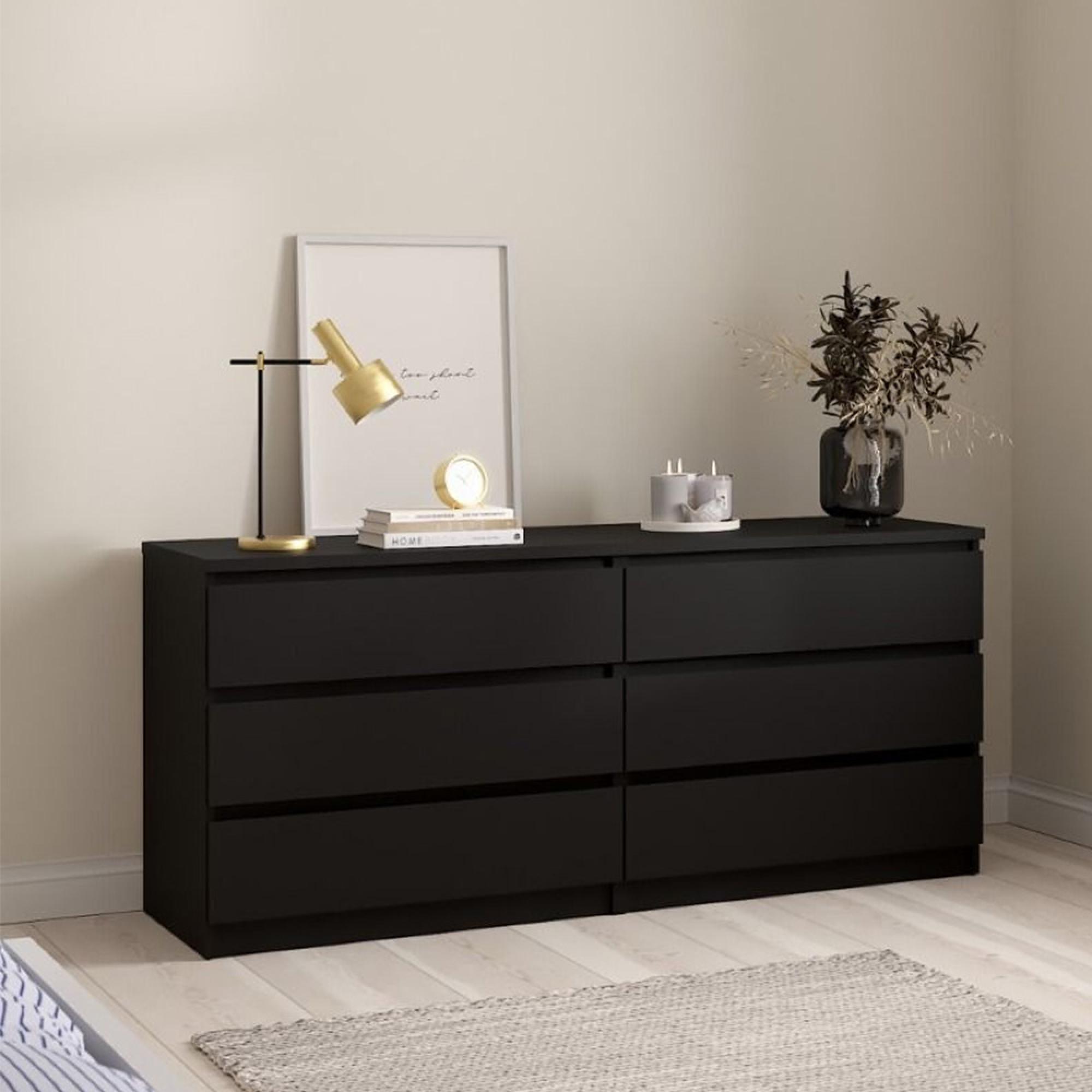 Naia Chest - 6 Drawer - Wide - Black