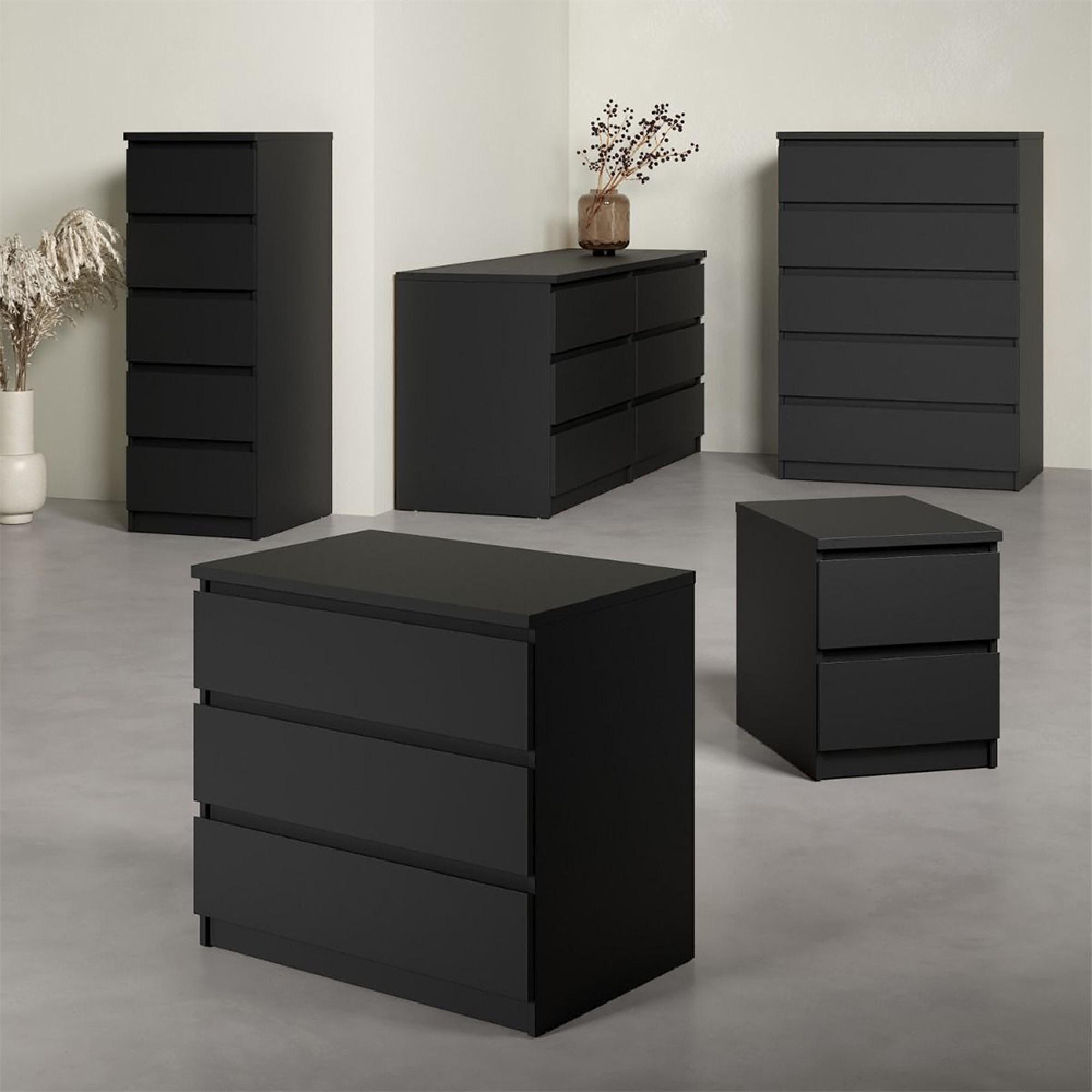 Naia Chest - 6 Drawer - Wide - Black
