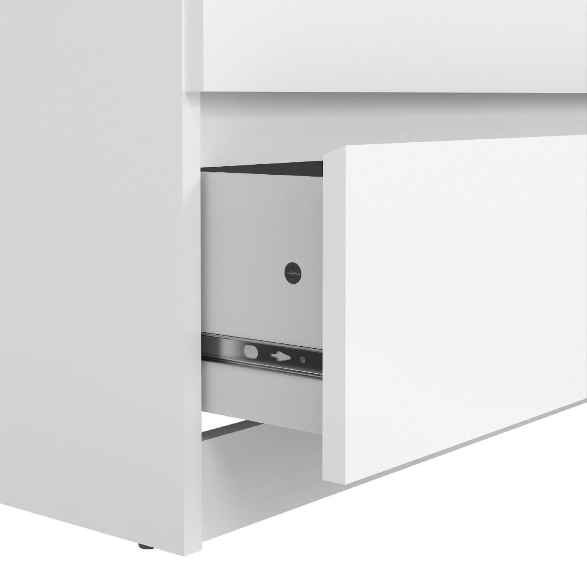 Naia Chest - 6 Drawer - Wide - White Gloss