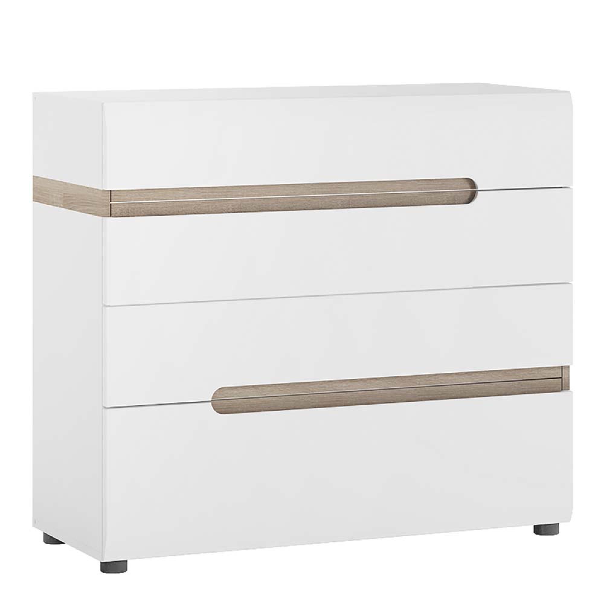 Chelsea Chest - 4 Drawer - White Gloss
