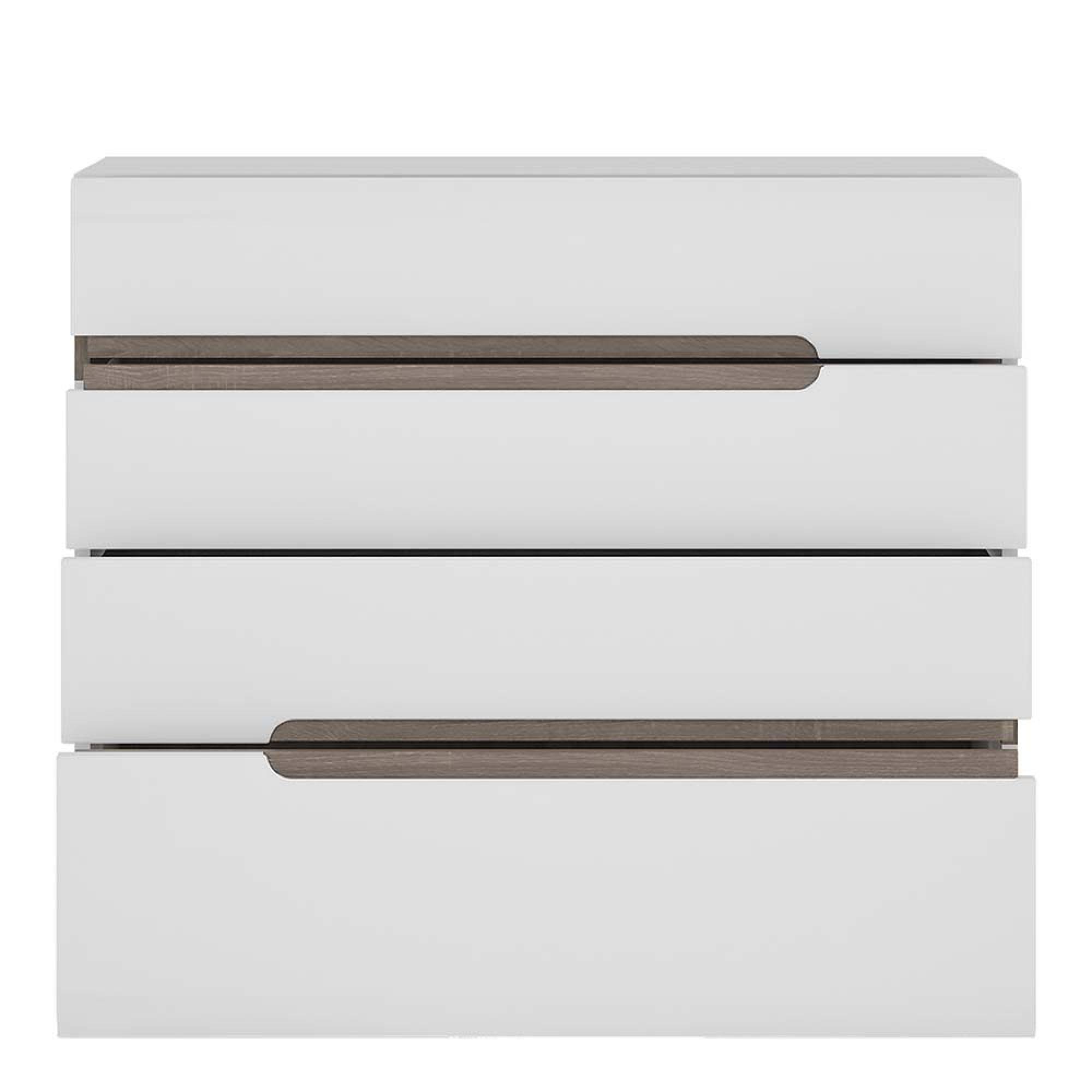 Chelsea Chest - 4 Drawer - White Gloss