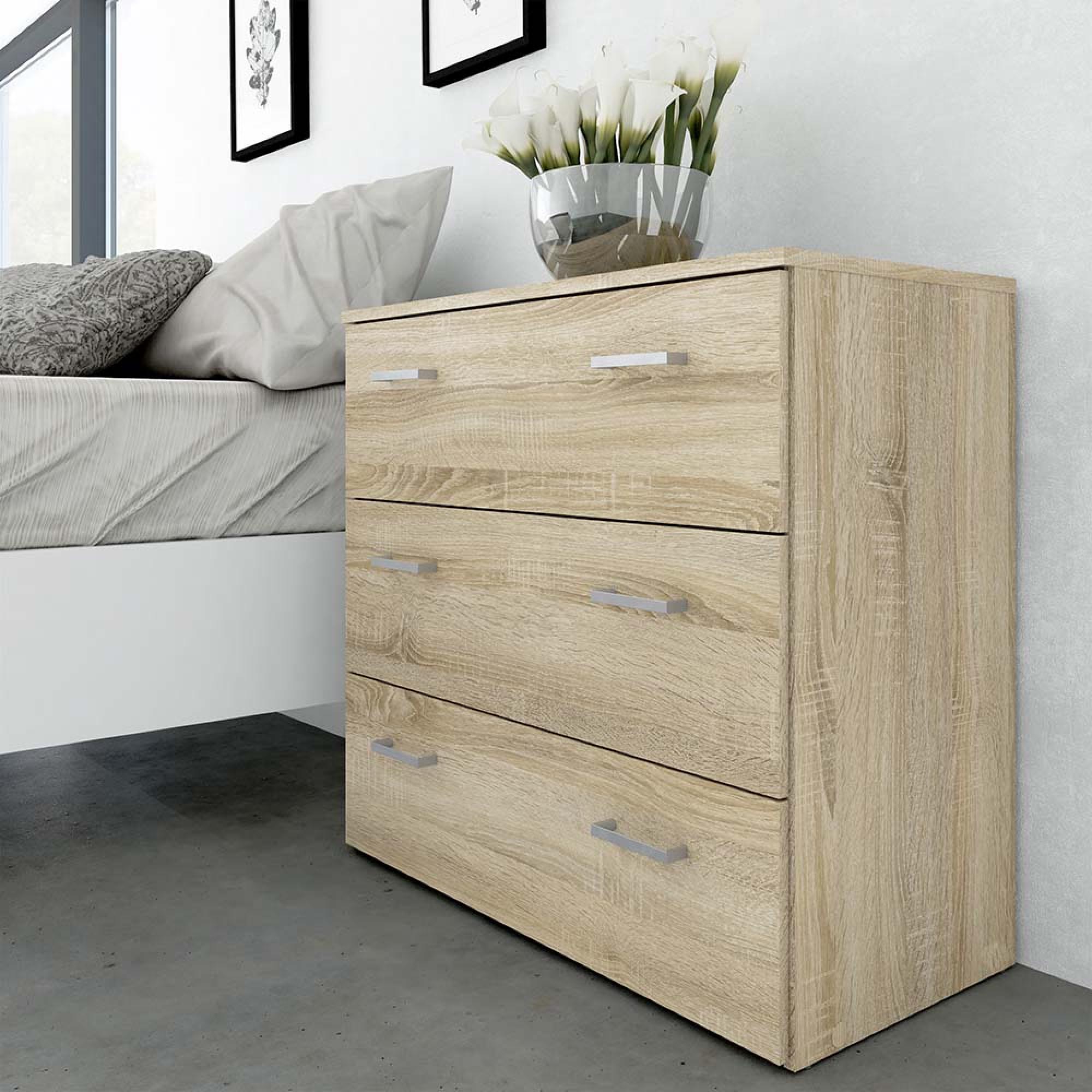 Space Chest - 3 Drawer - Small - Oak