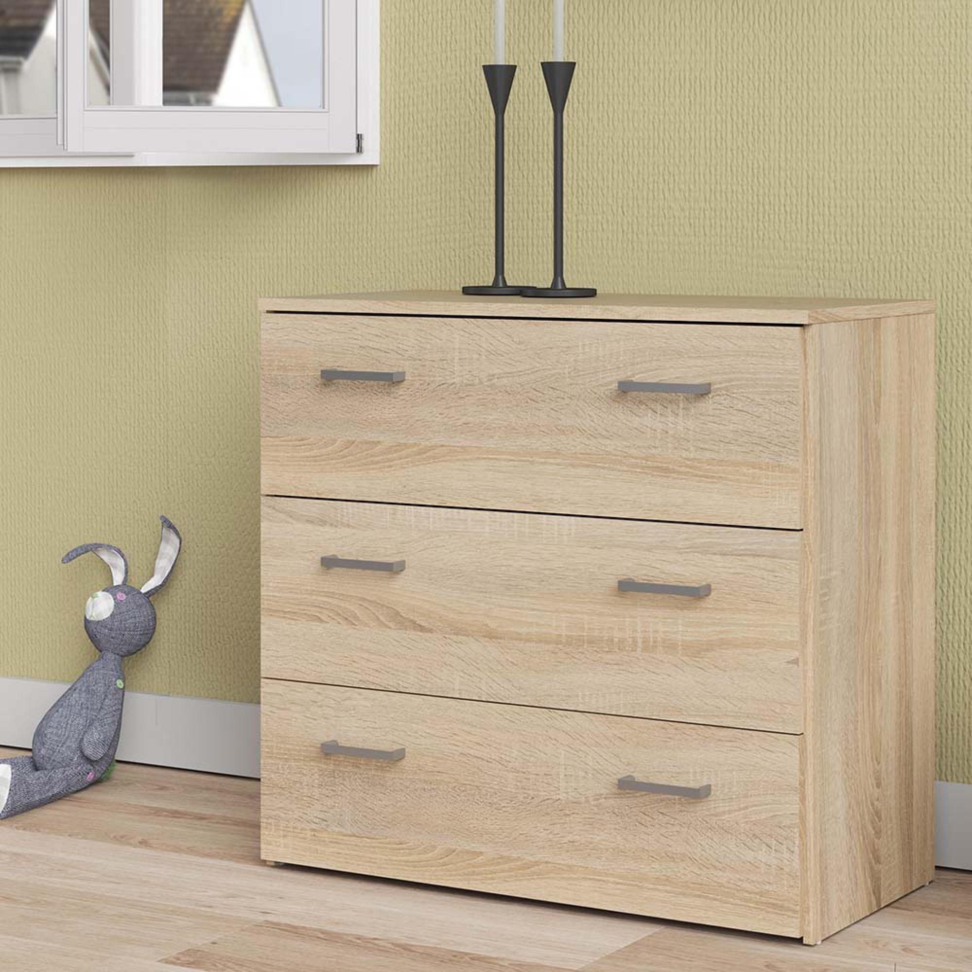 Space Chest - 3 Drawer - Small - Oak
