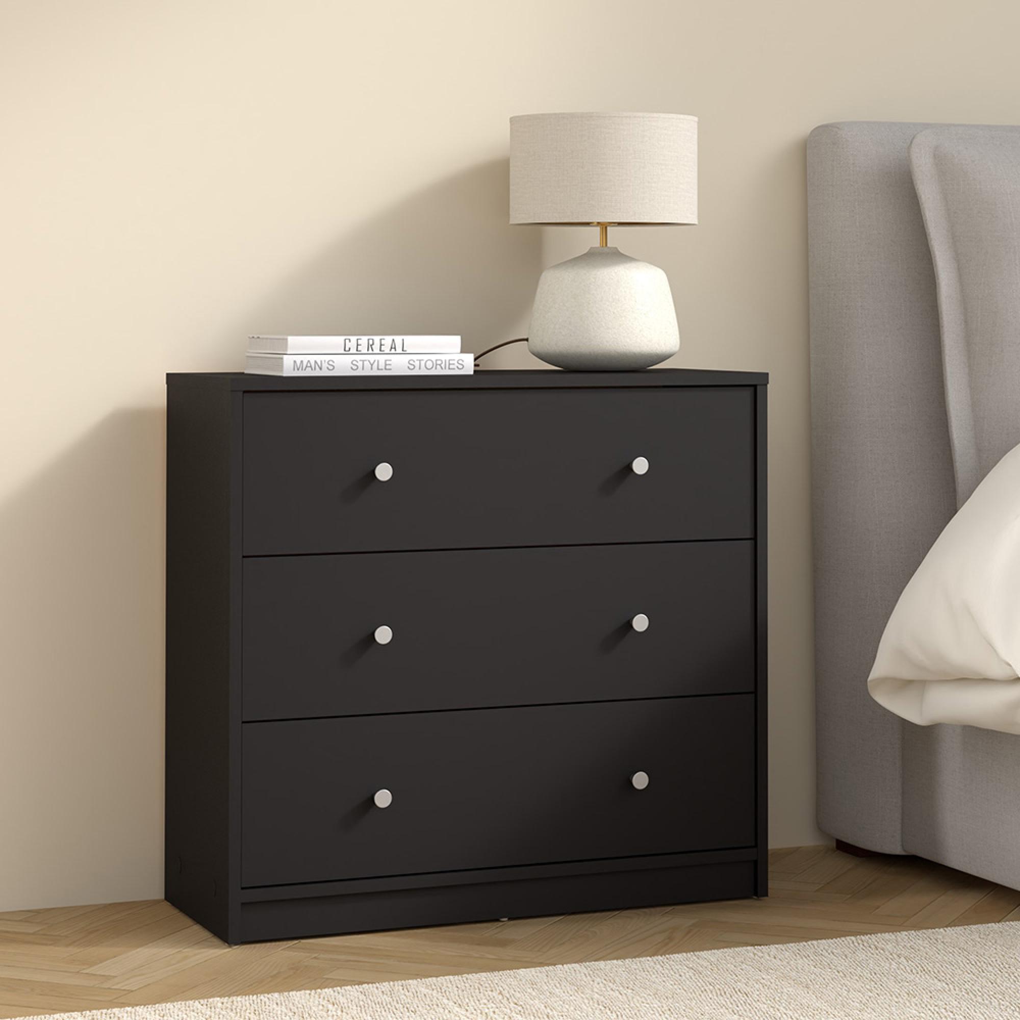 May Chest - 3 Drawer - Small - Black