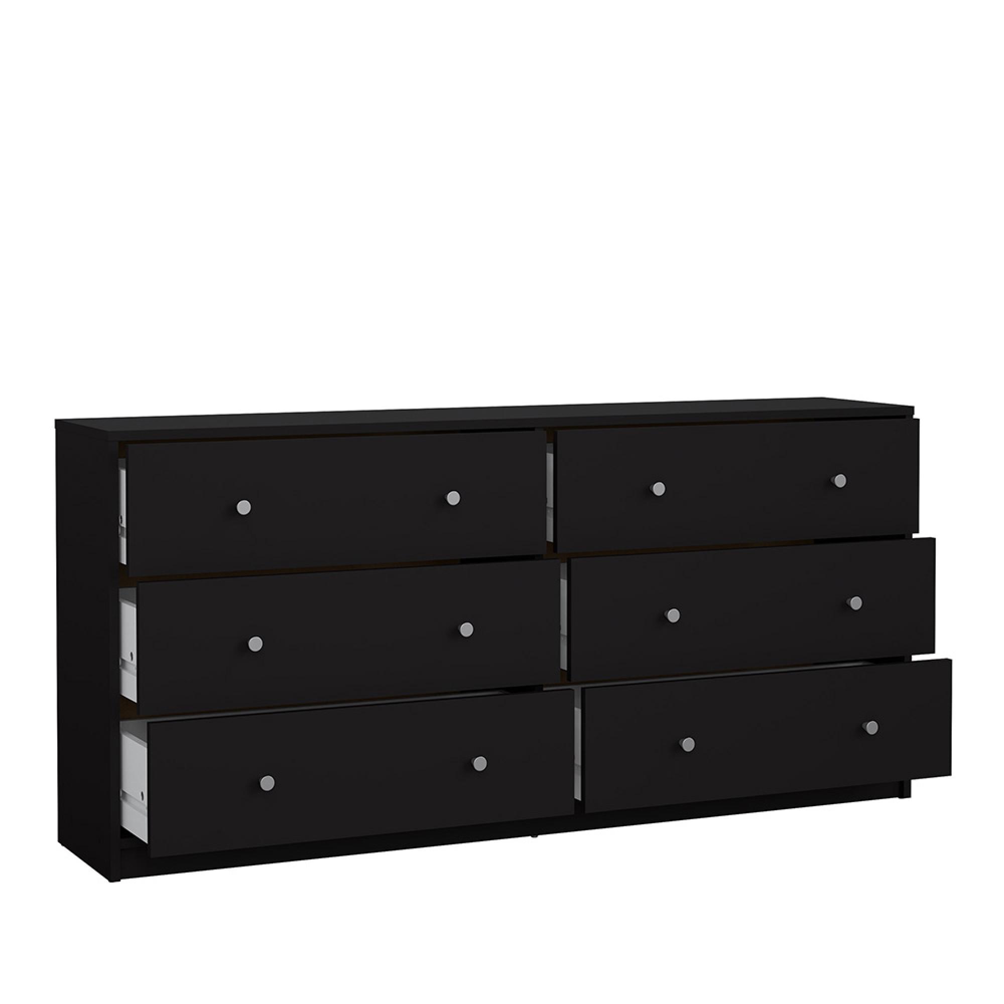 May Chest - 6 Drawer - Wide - Black