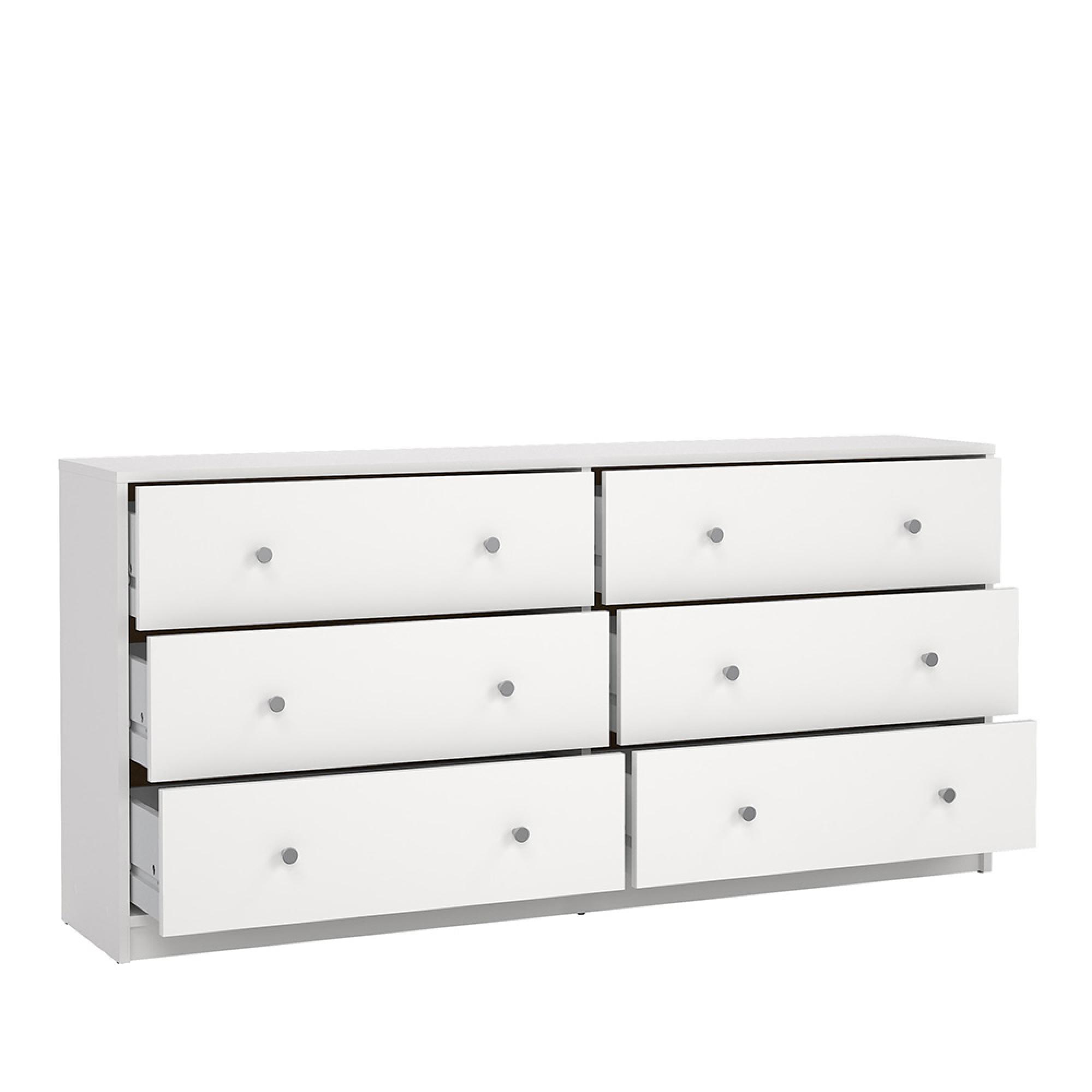 May Chest - 6 Drawer - Wide - White