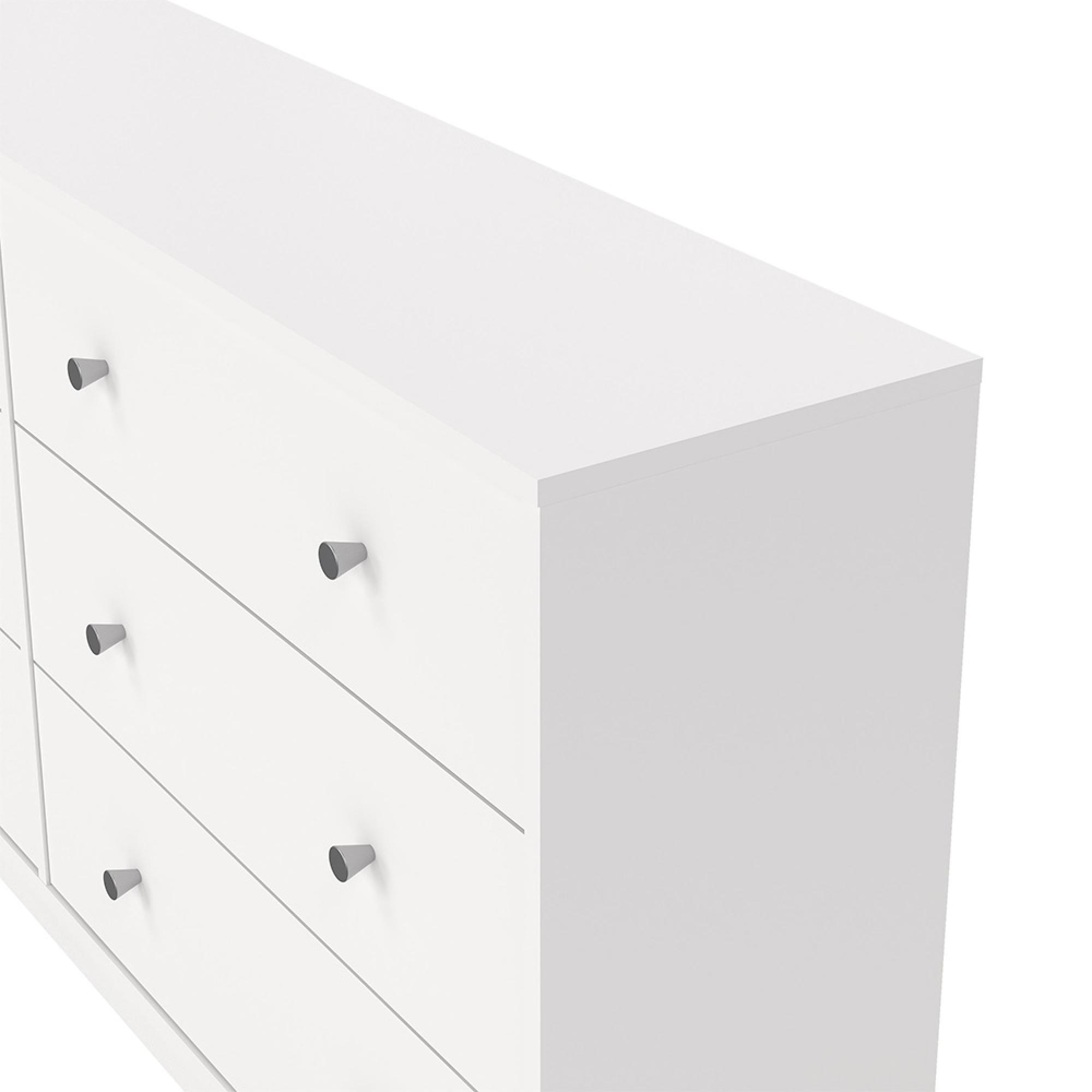 May Chest - 6 Drawer - Wide - White