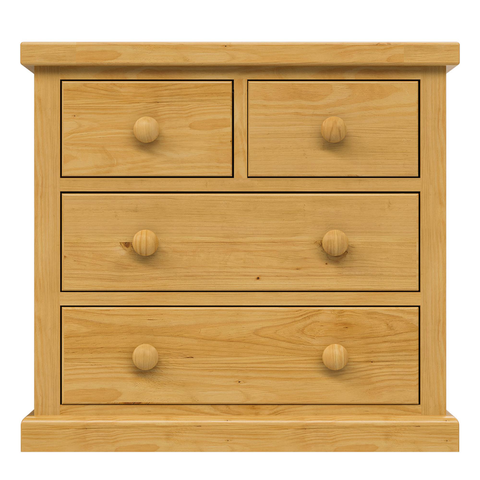 Churchill Waxed Pine 2+2 Drawer Chest