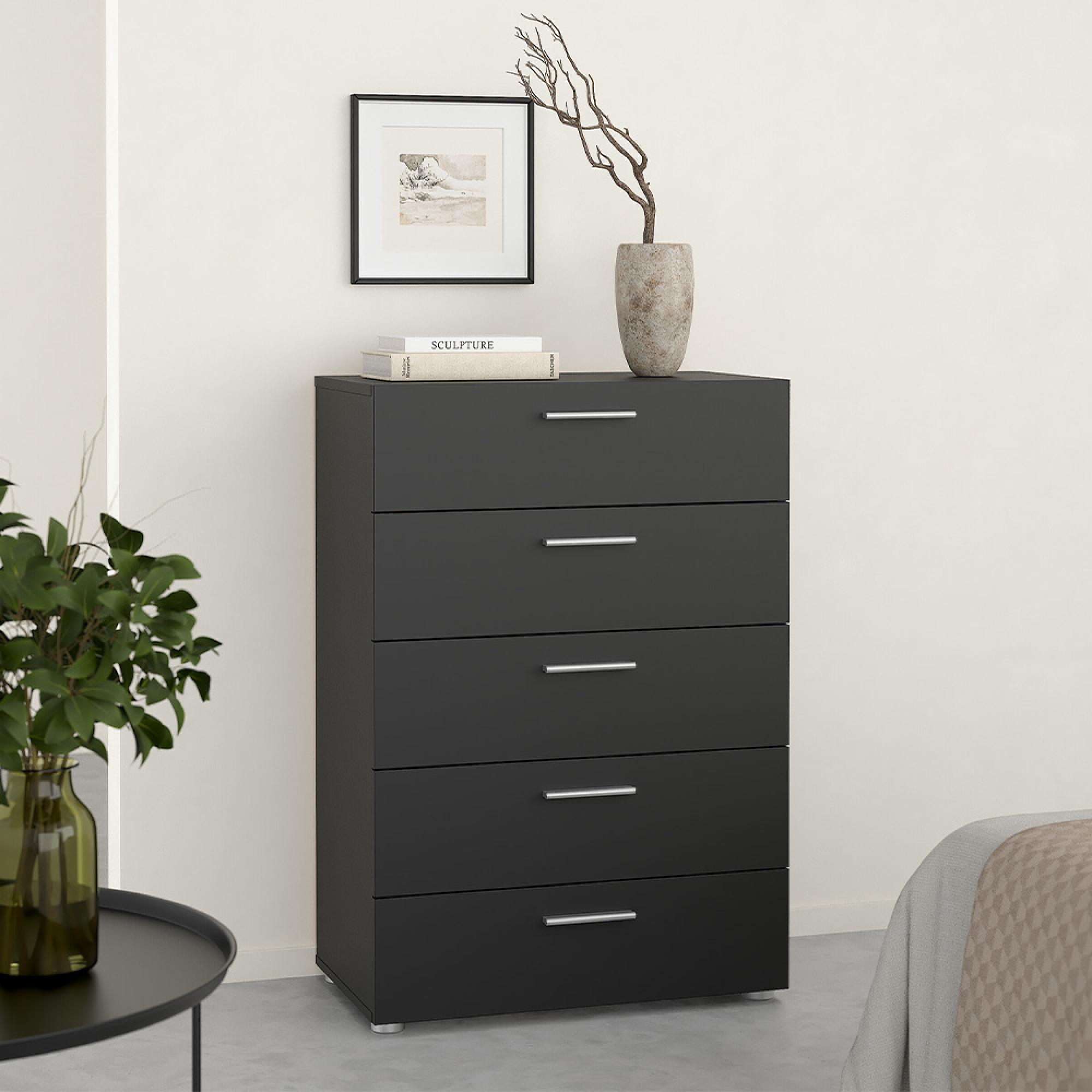 Pepe Chest - 5 Drawer - Black