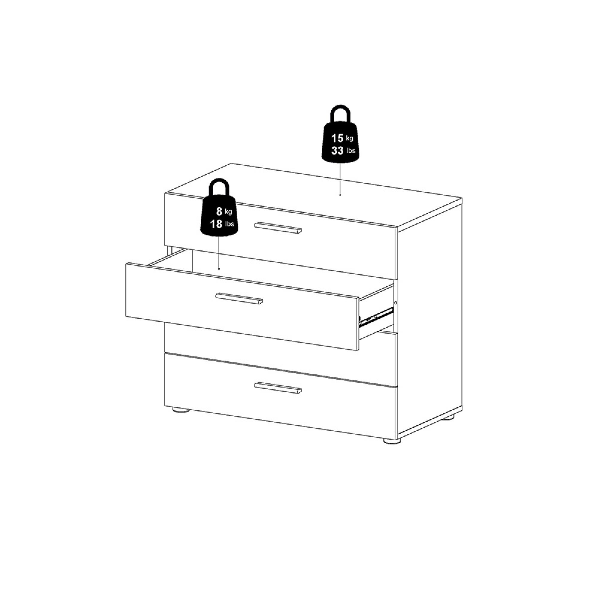 Pepe Chest - 4 Drawer - White
