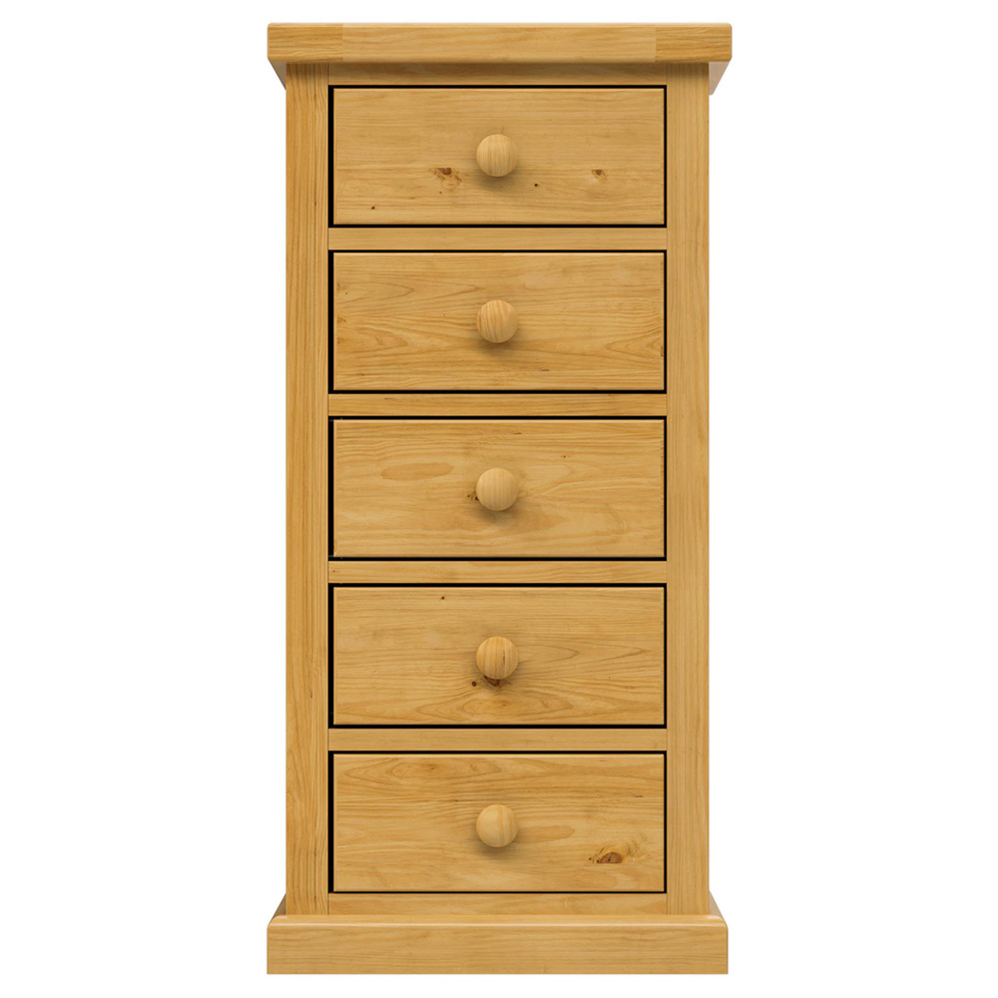 Churchill Chest - 5 Drawer - Tall - Waxed Pine