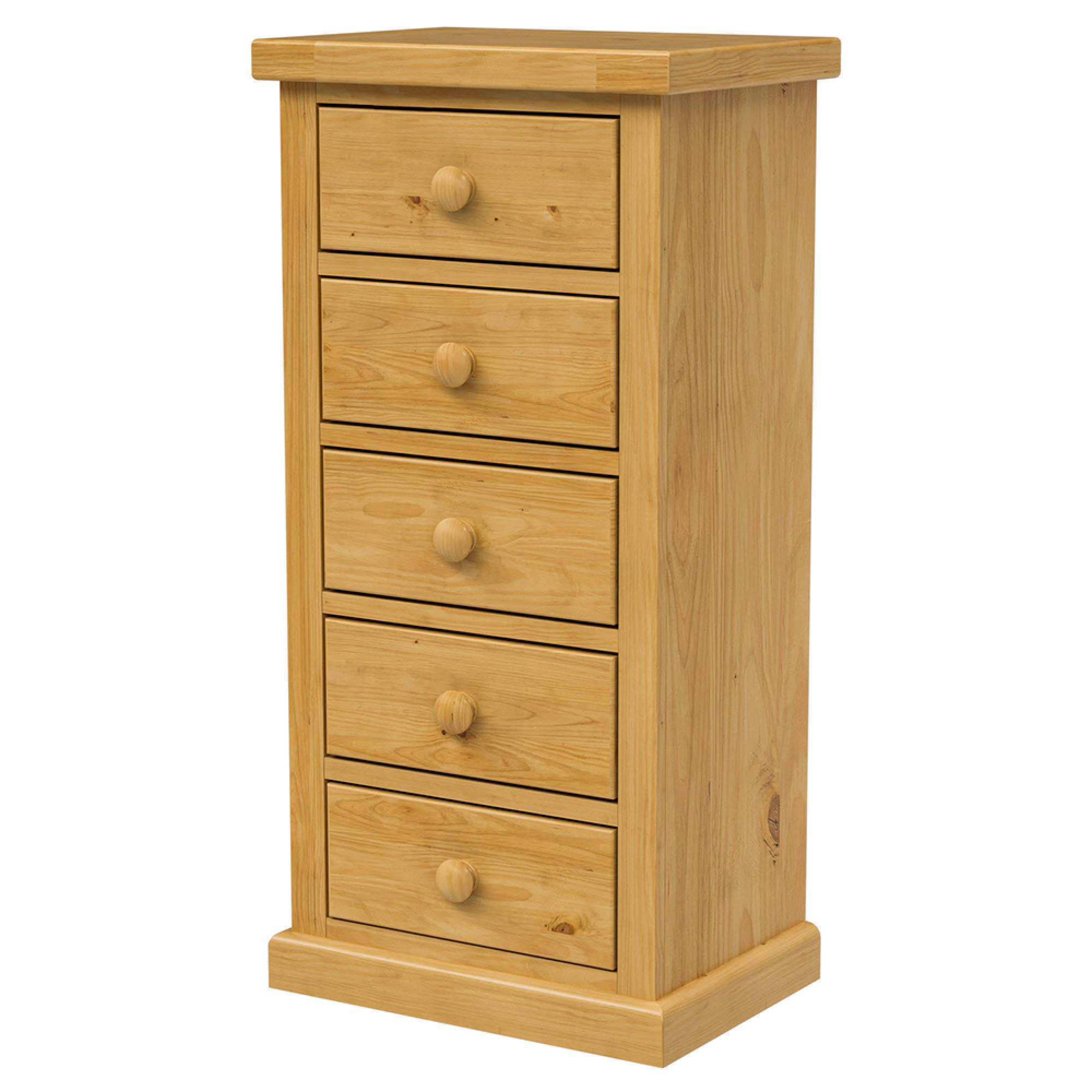 Churchill Chest - 5 Drawer - Tall - Waxed Pine