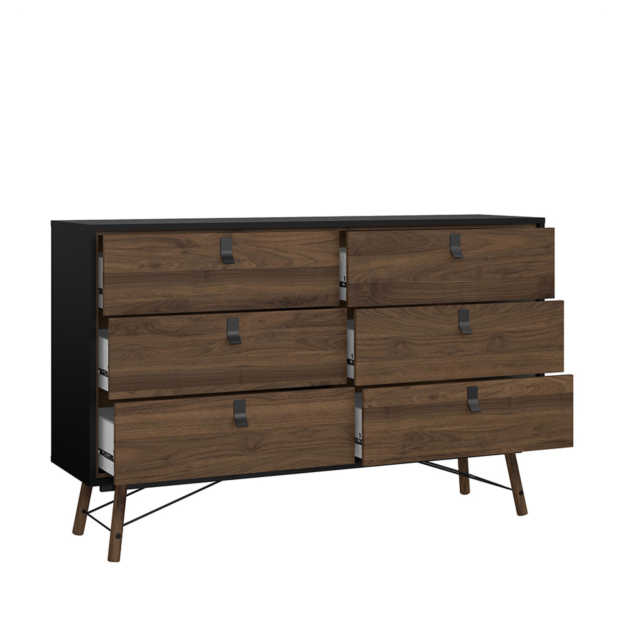 Ry Chest - 6 Drawer - Wide - Black