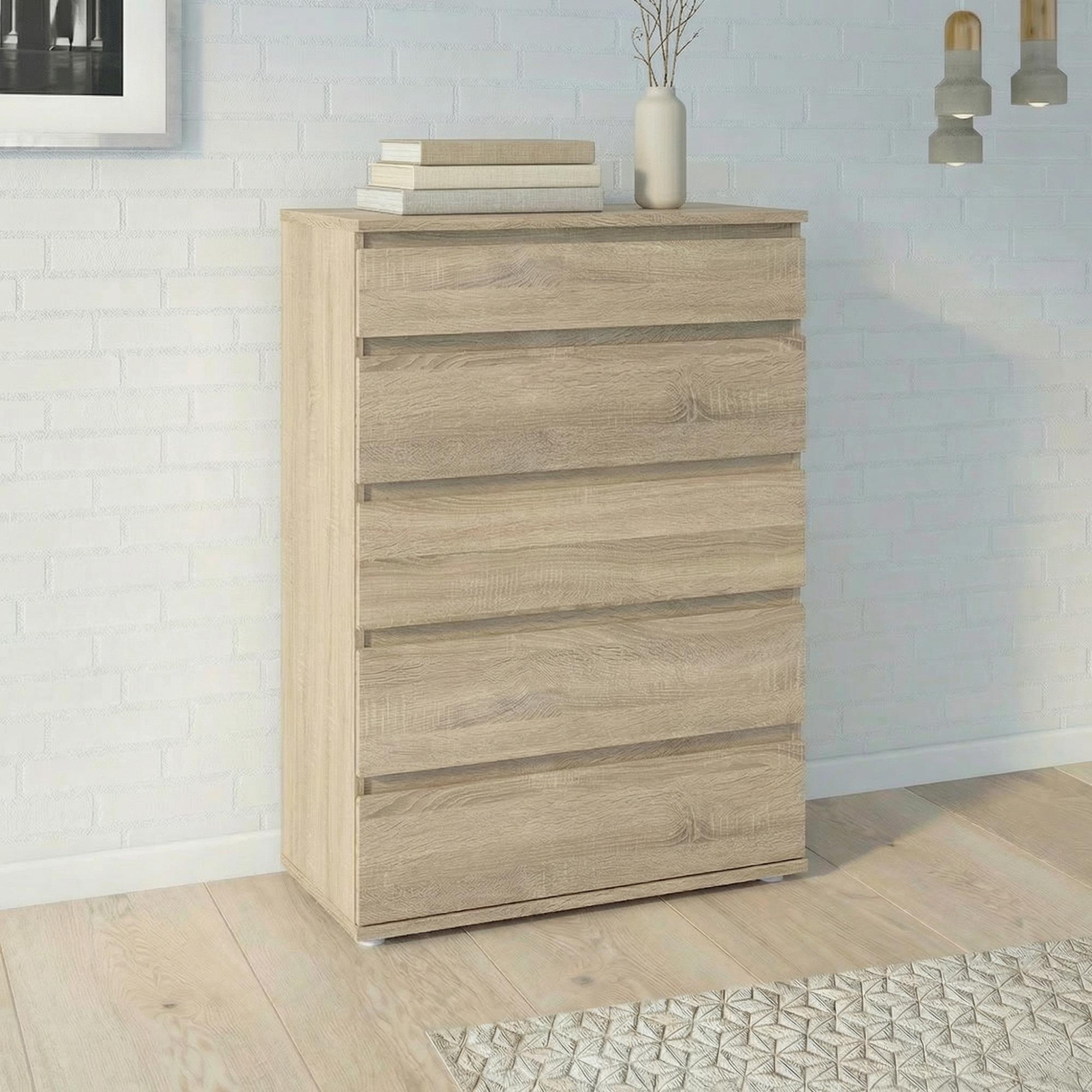 Nova Chest - 5 Drawer - Oak
