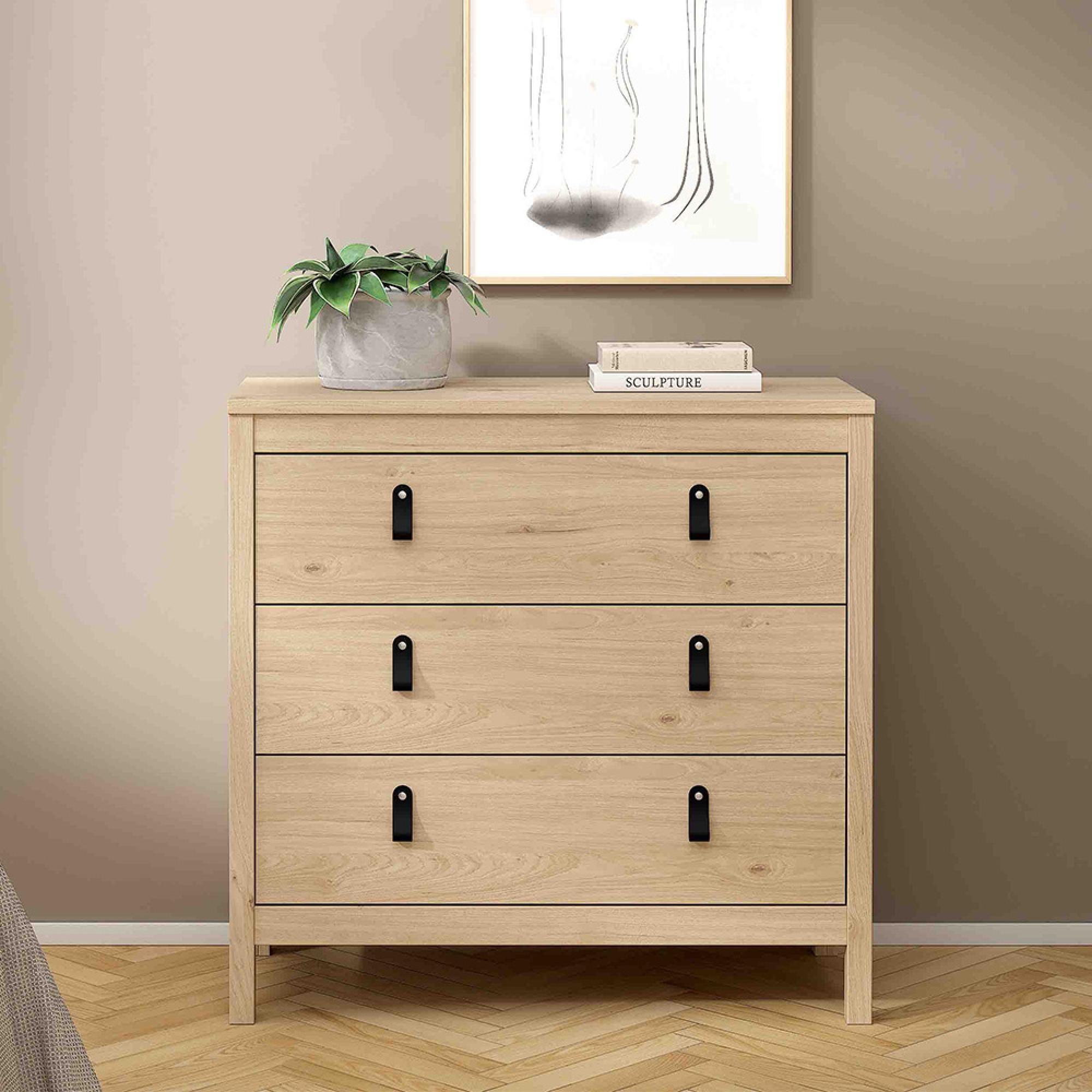 Barcelona Chest - 3 Drawer - Jackson Hickory Oak
