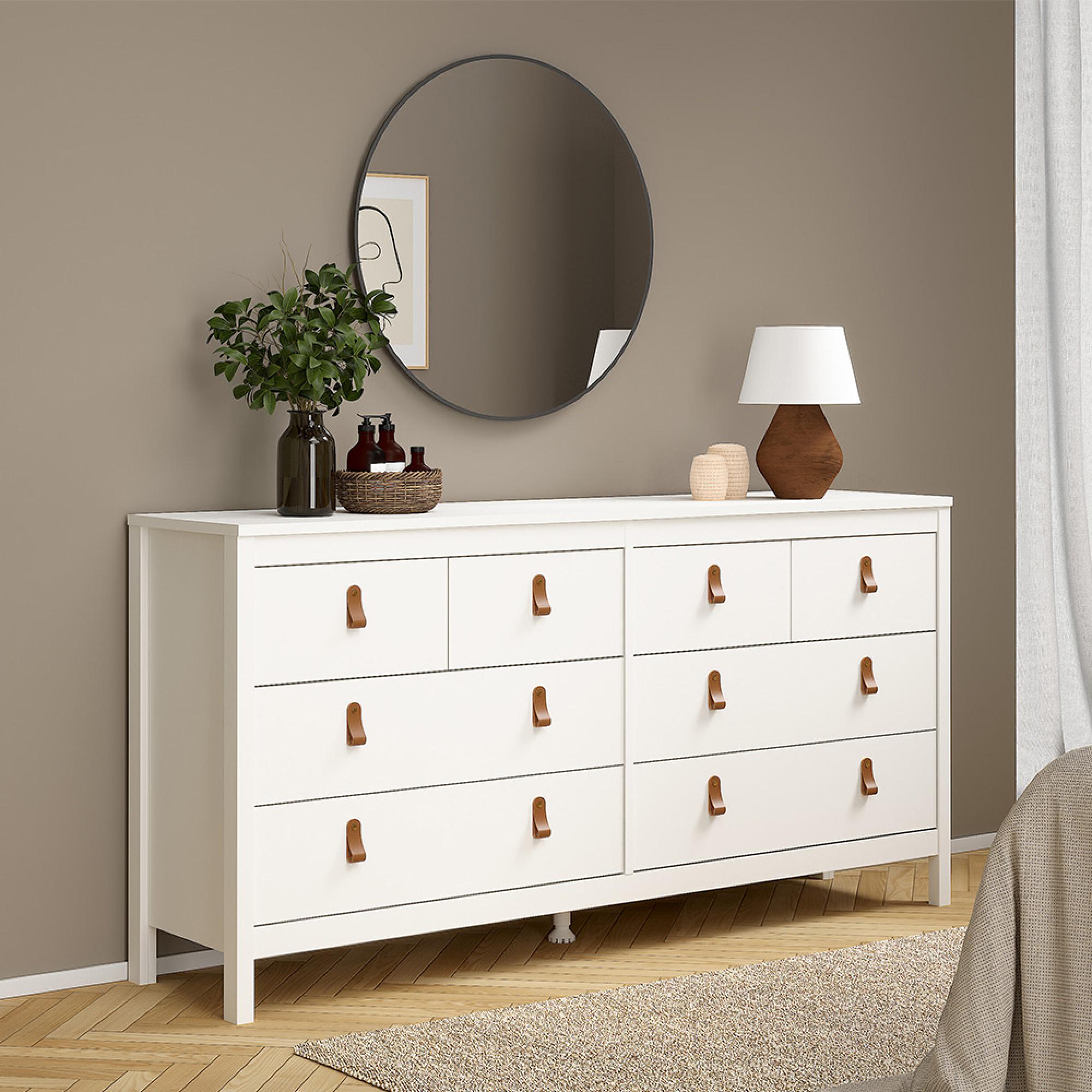 Barcelona Dresser - 8 Drawer - Wide - White