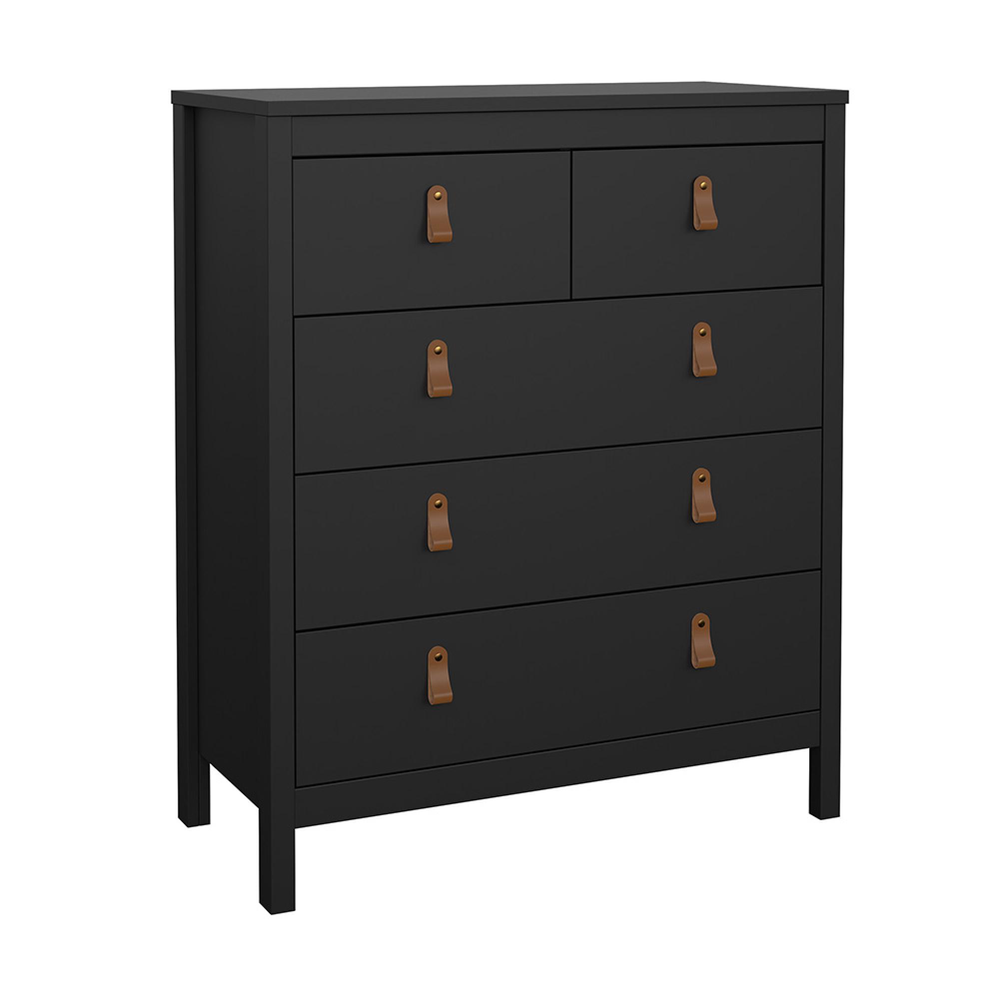 Barcelona Chest - 3+2 Drawer - Black