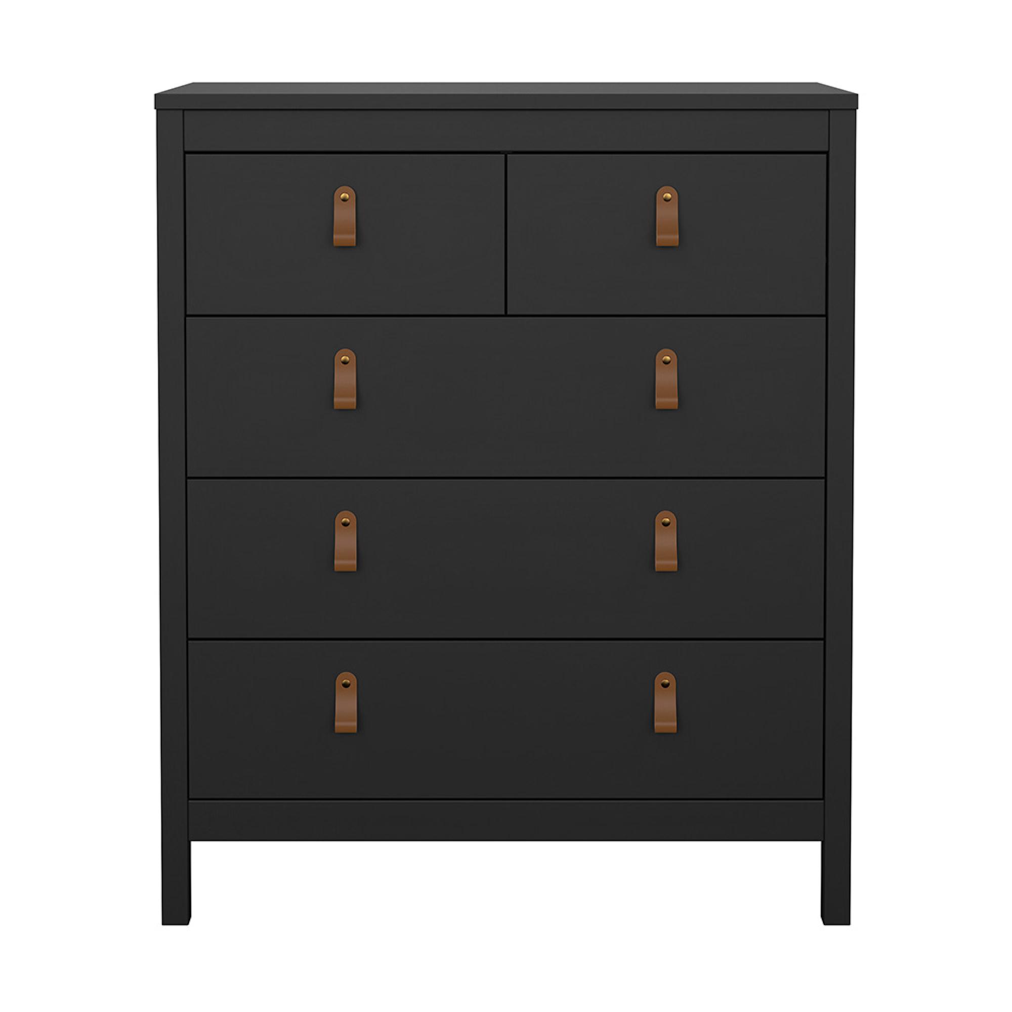 Barcelona Chest - 3+2 Drawer - Black