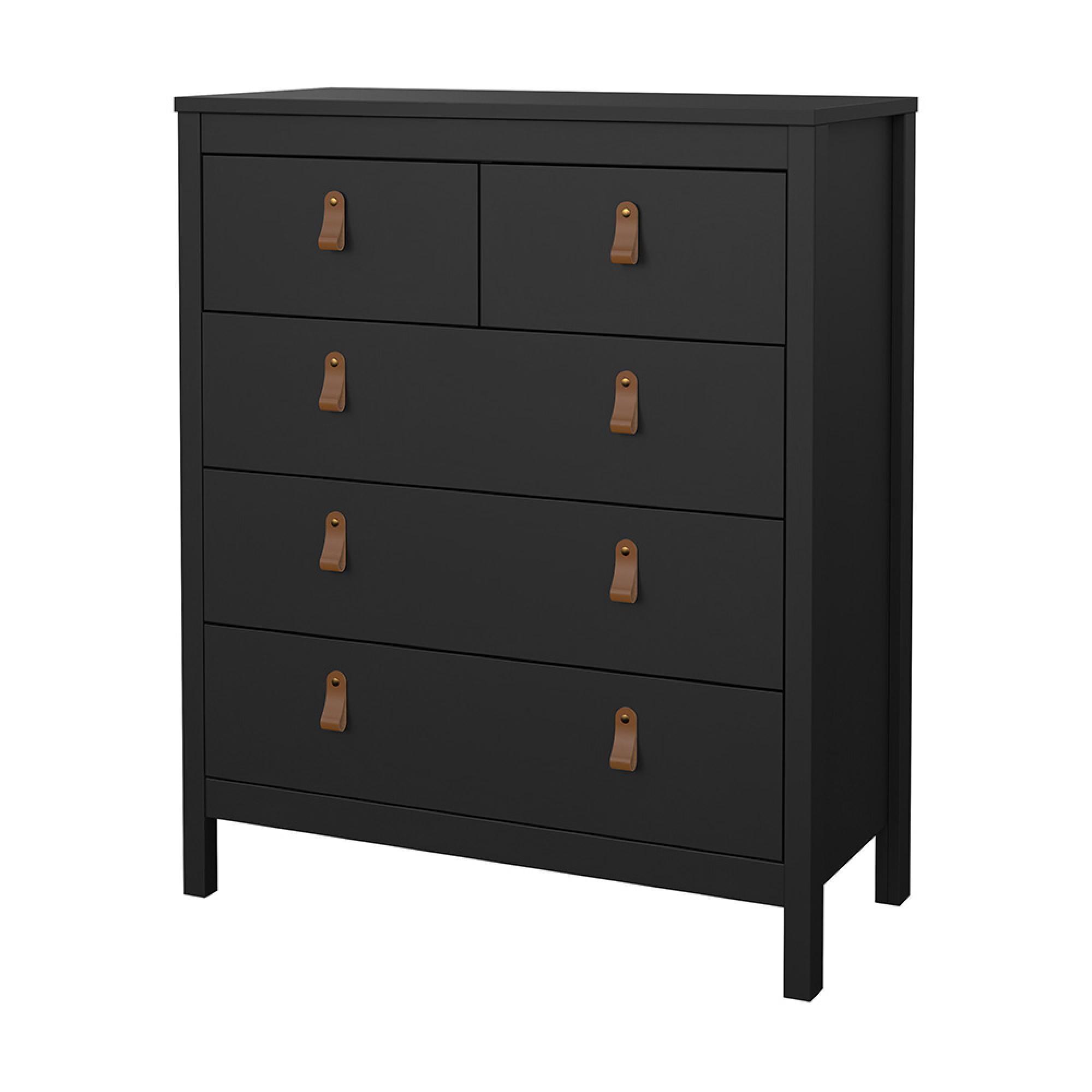 Barcelona Chest - 3+2 Drawer - Black