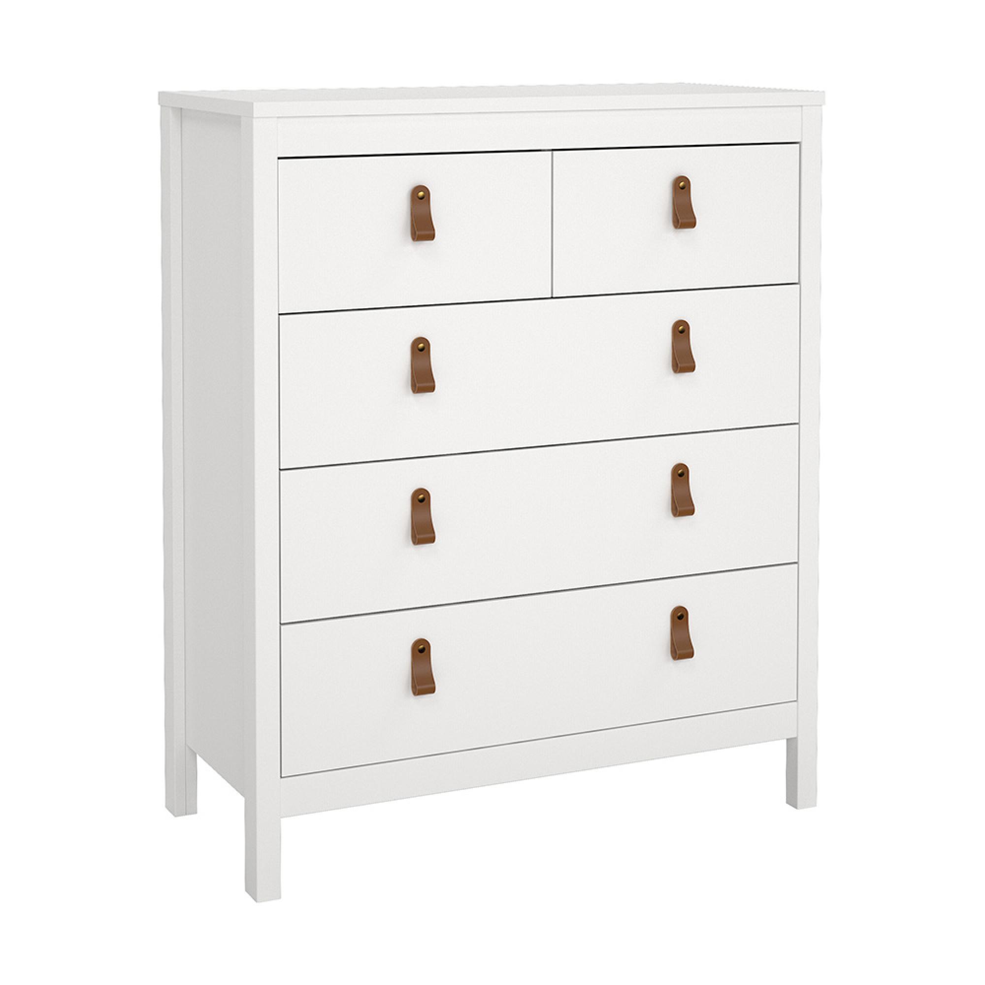 Barcelona Chest - 3+2 Drawer - White