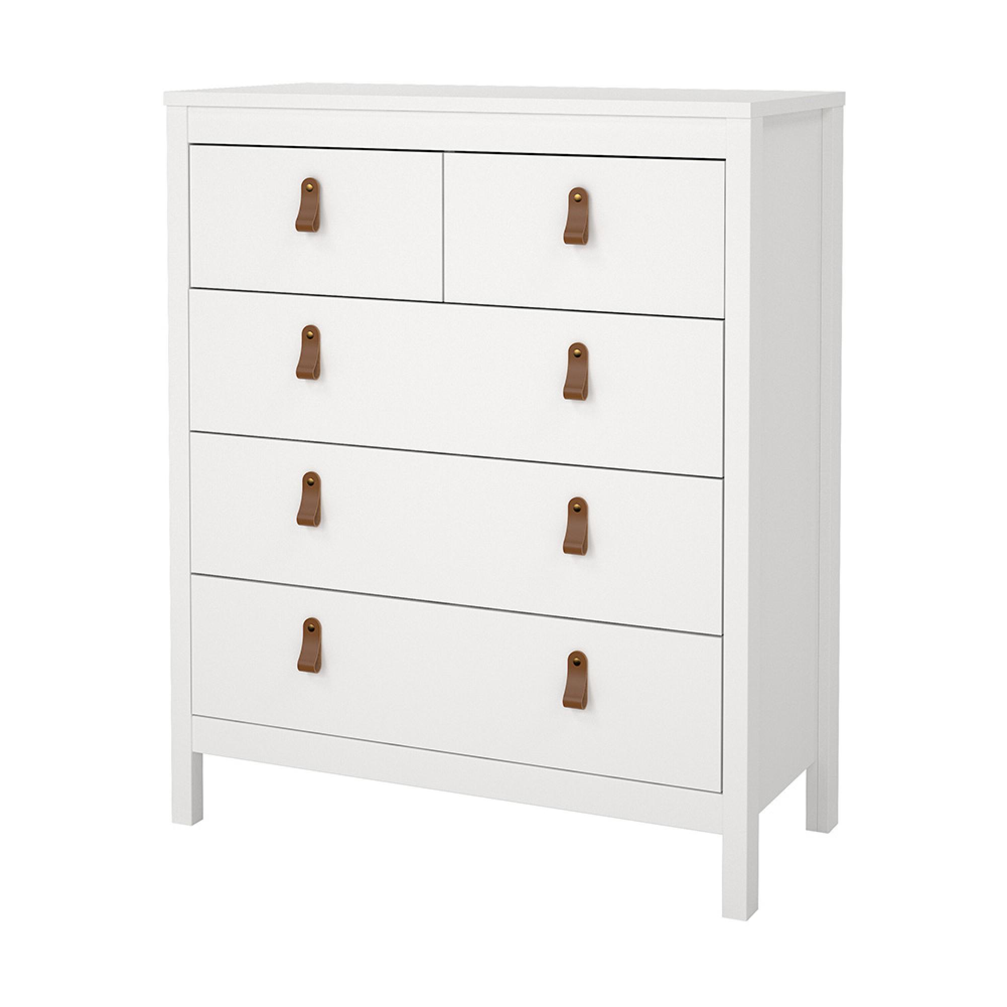 Barcelona Chest - 3+2 Drawer - White