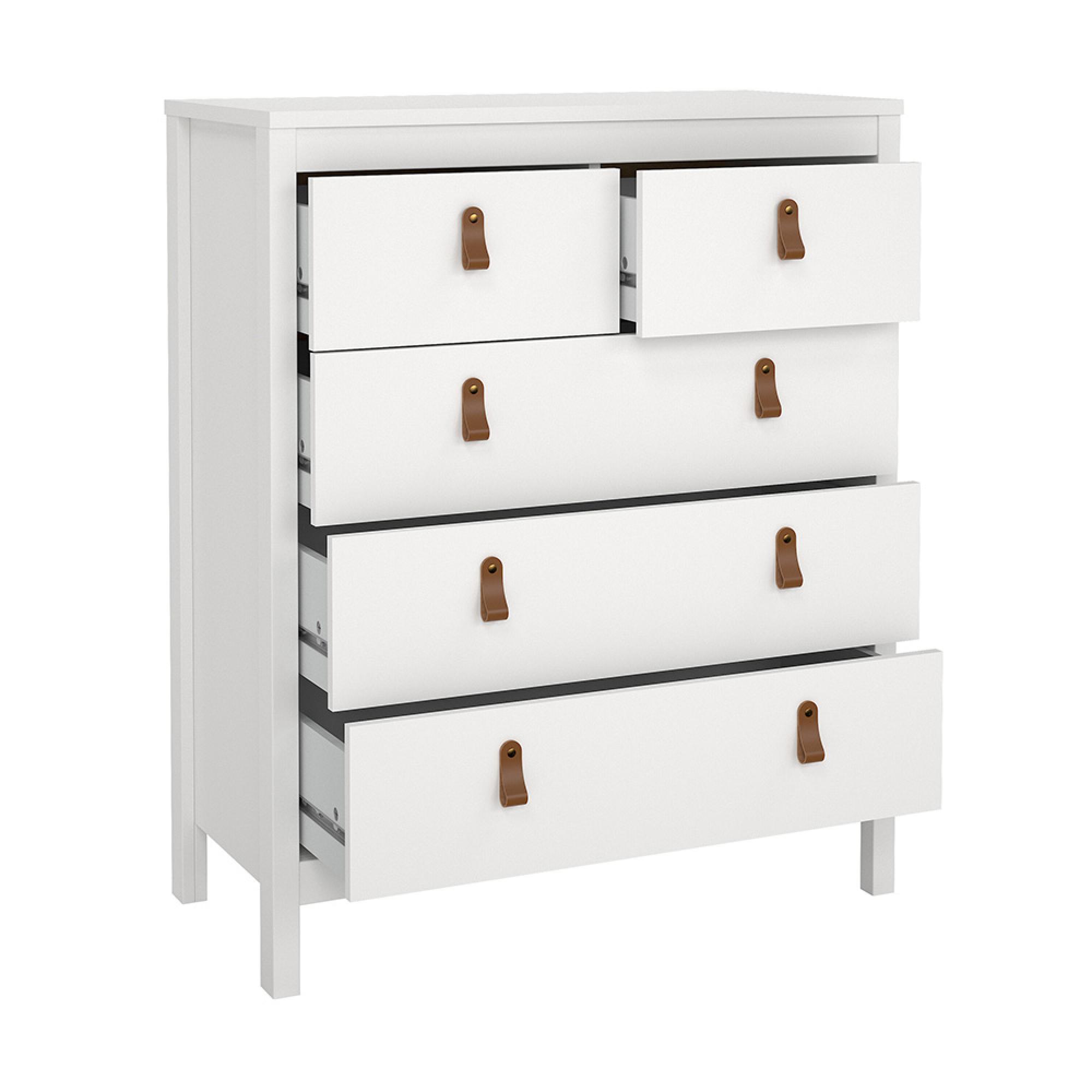 Barcelona Chest - 3+2 Drawer - White