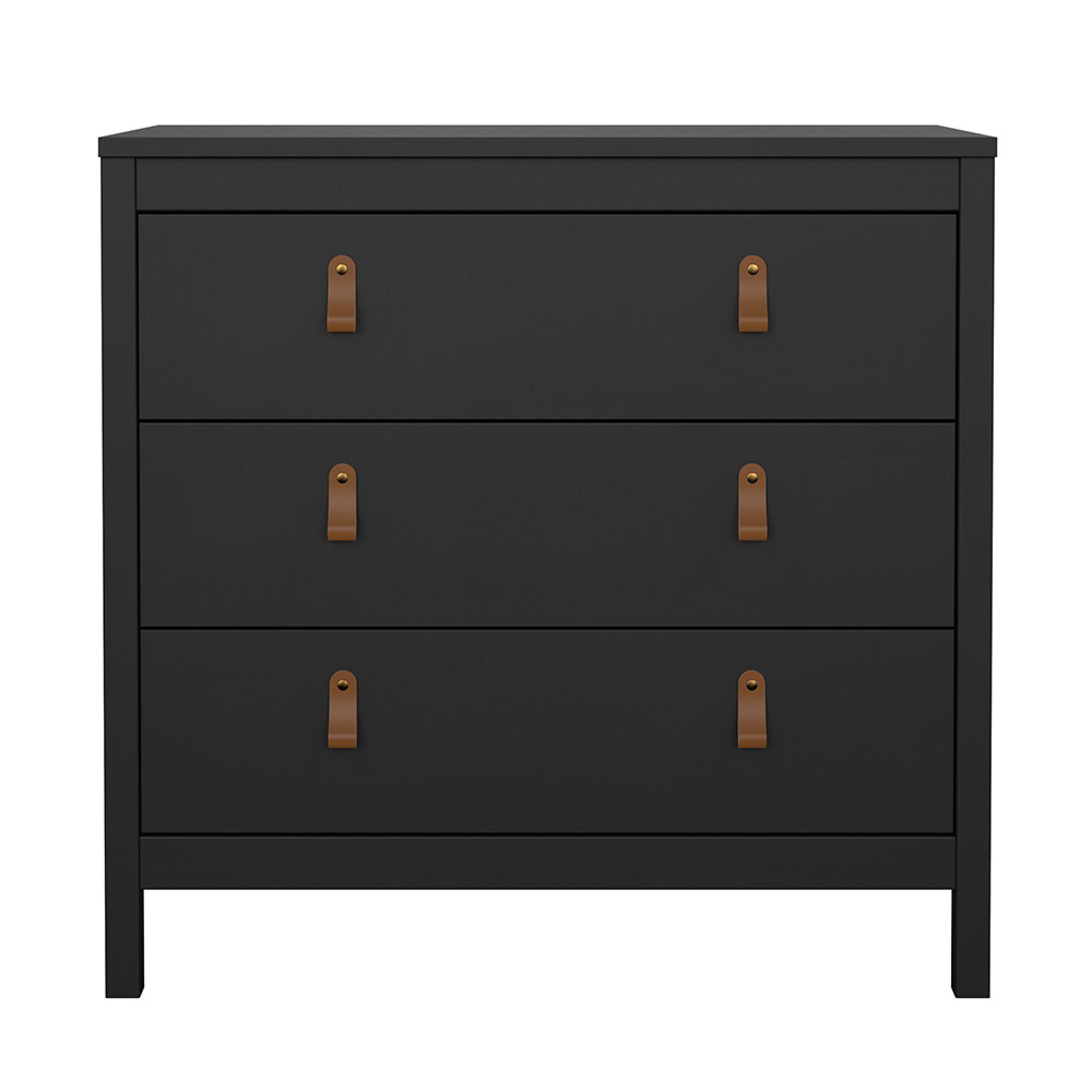 Barcelona Chest - 3 Drawer - Small - Black