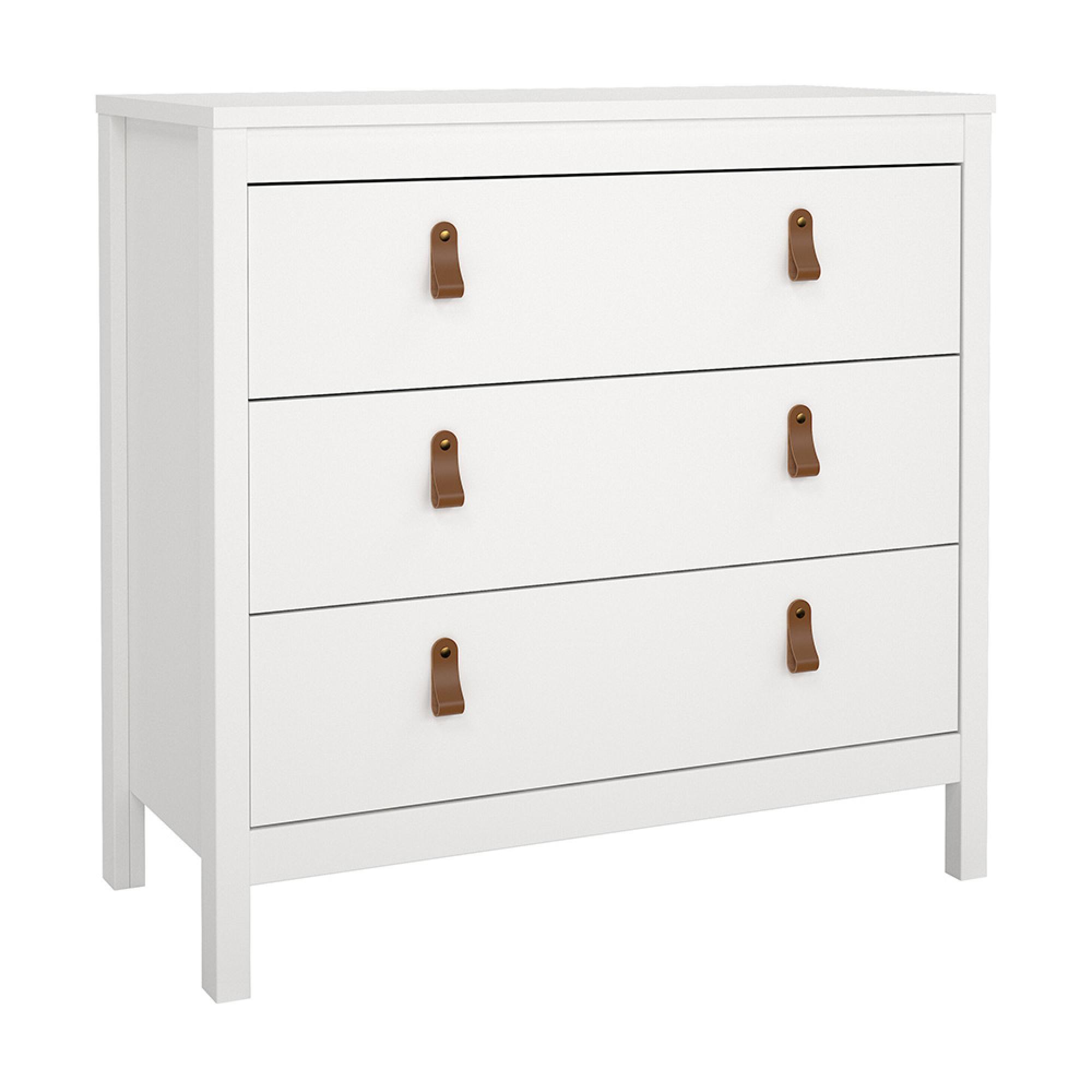 Barcelona Chest - 3 Drawer - Small - White