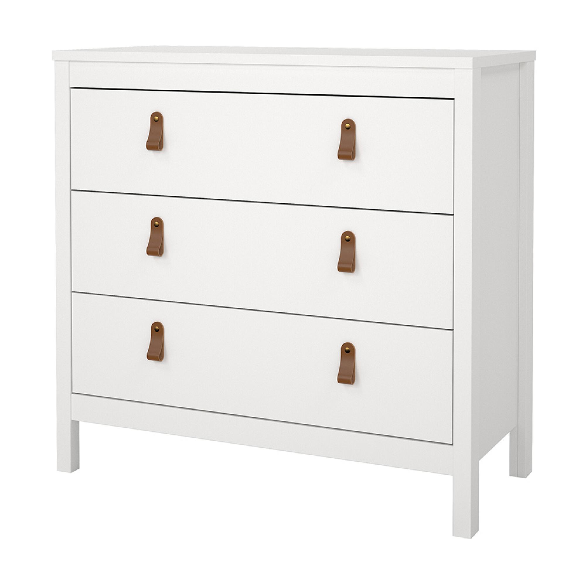 Barcelona Chest - 3 Drawer - Small - White