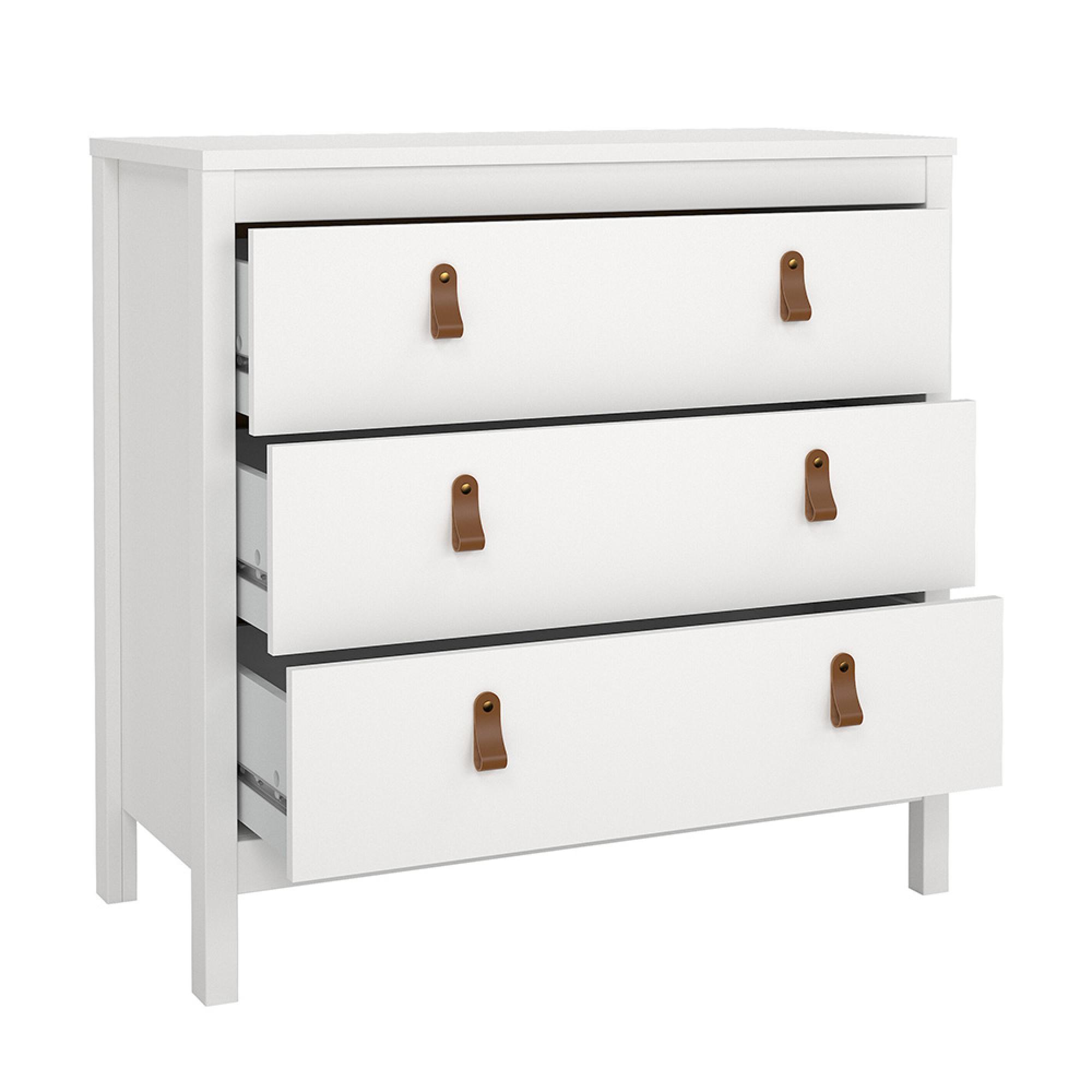 Barcelona Chest - 3 Drawer - Small - White