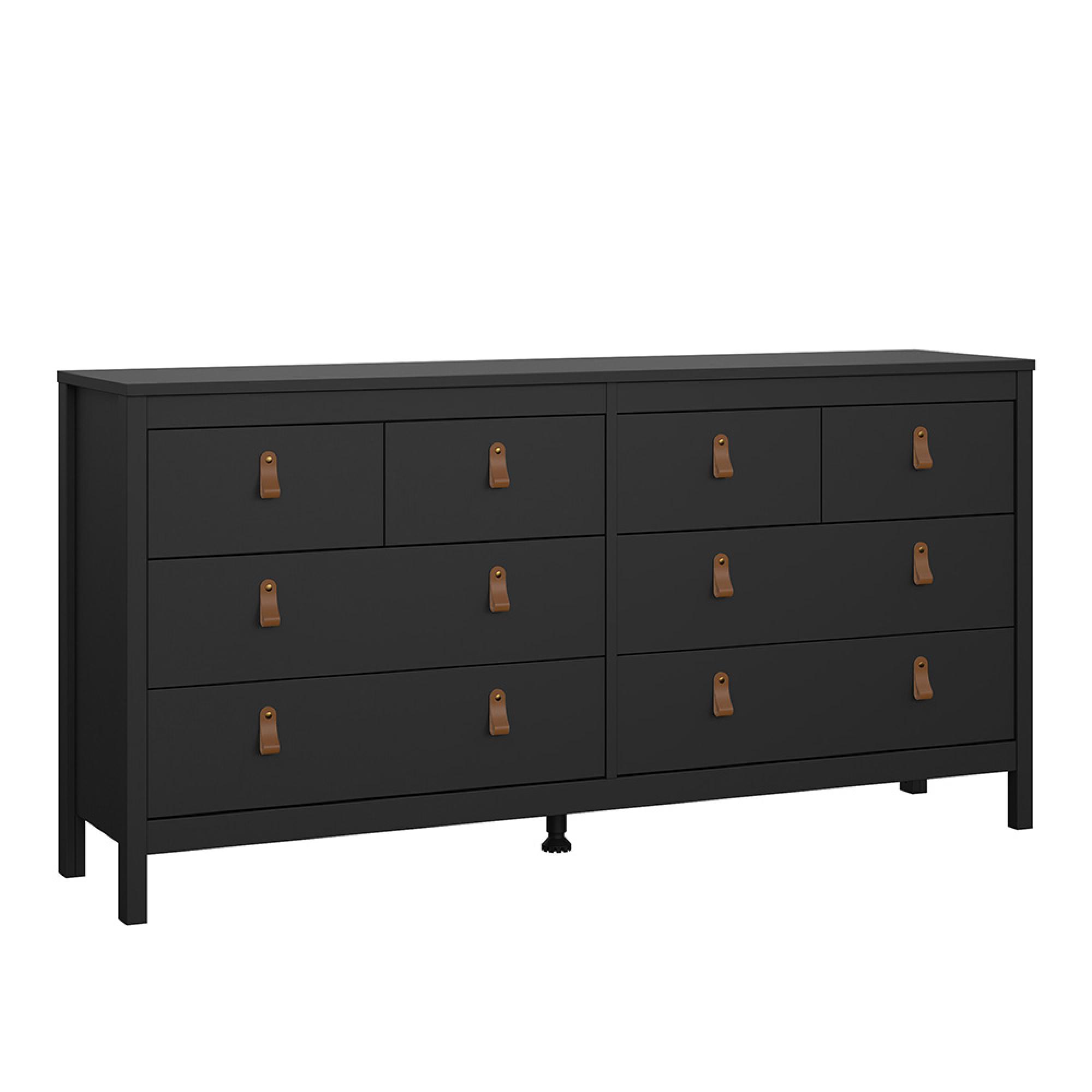 Barcelona Dresser - 8 Drawer - Wide - Black