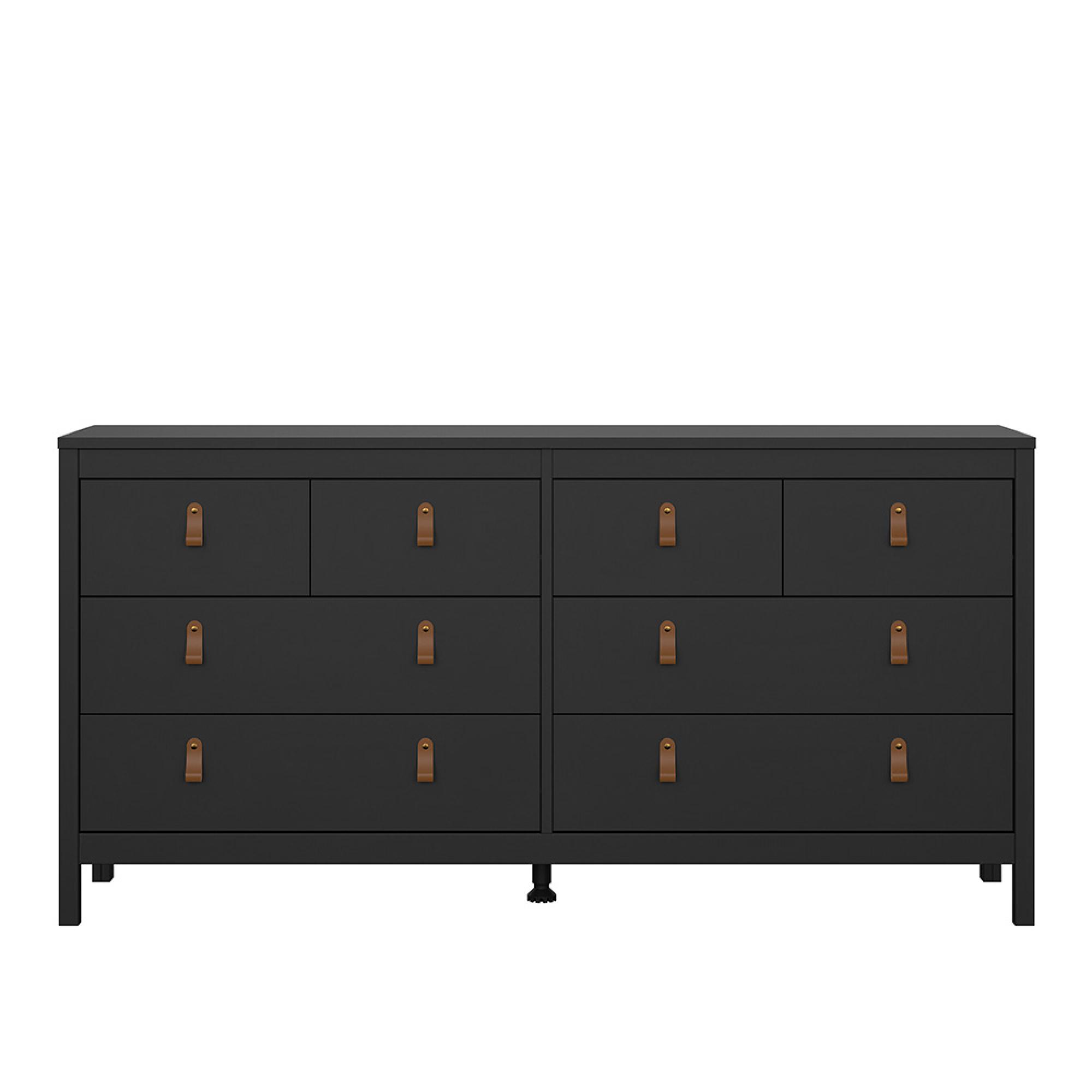 Barcelona Dresser - 8 Drawer - Wide - Black