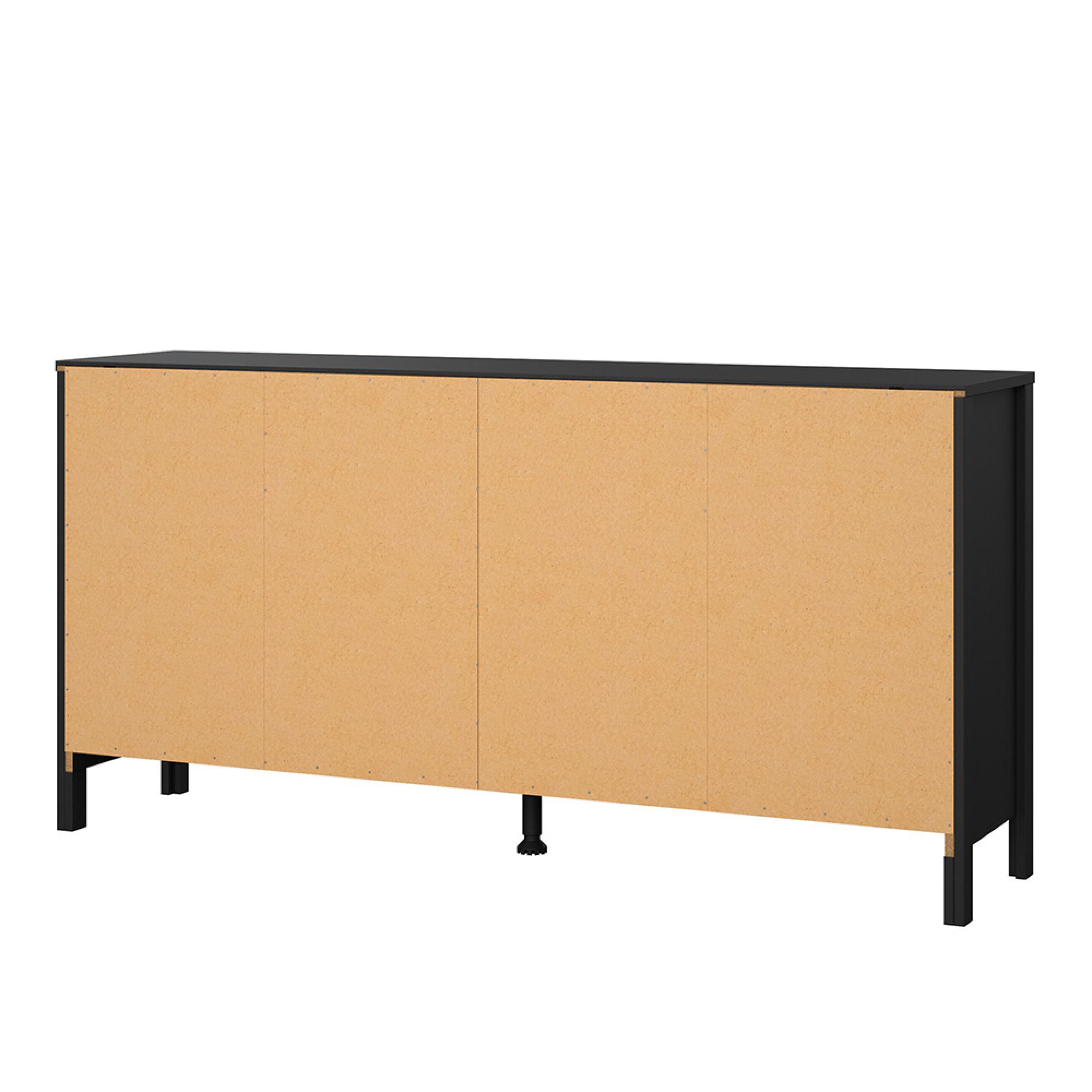 Barcelona Dresser - 8 Drawer - Wide - Black