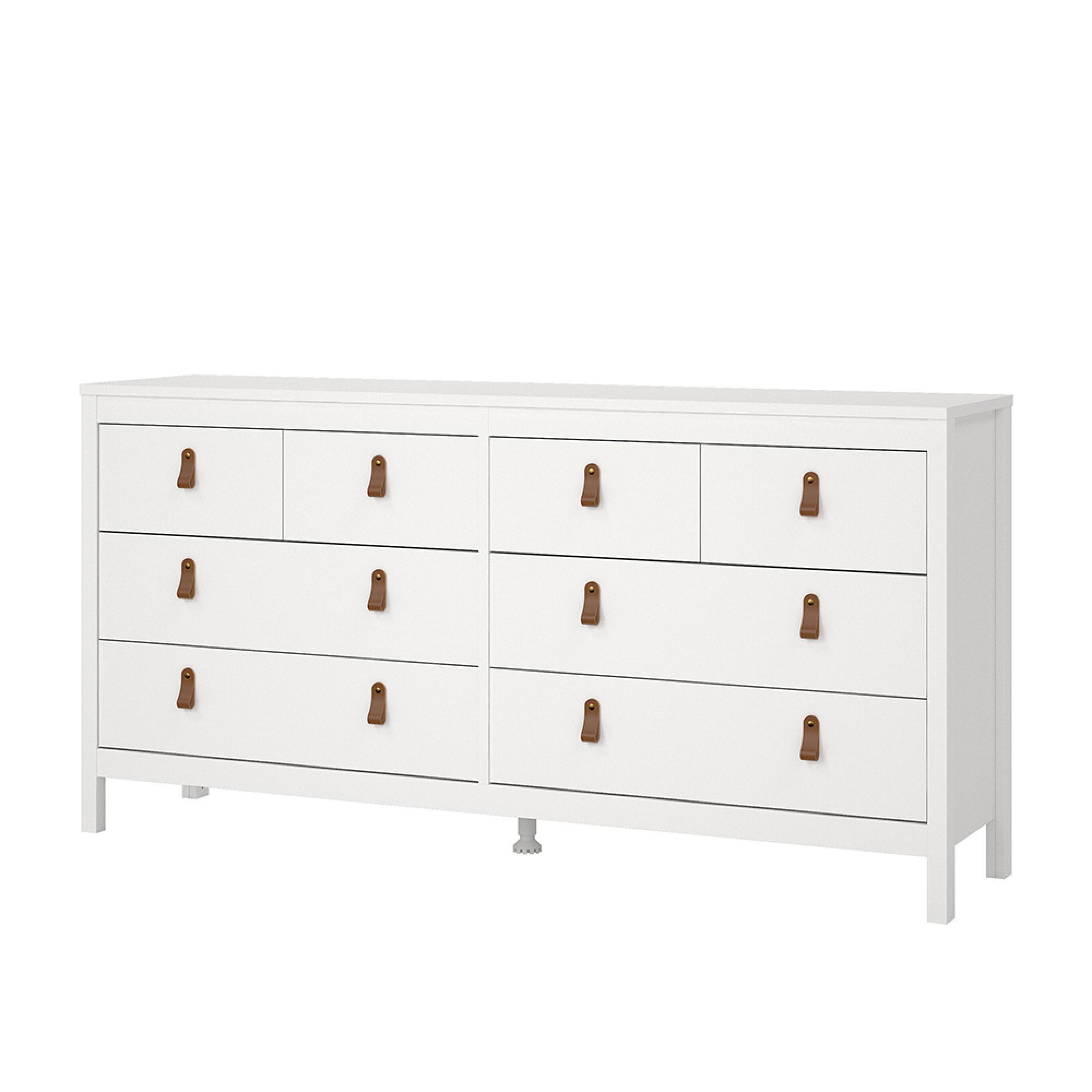 Barcelona Dresser - 8 Drawer - Wide - White
