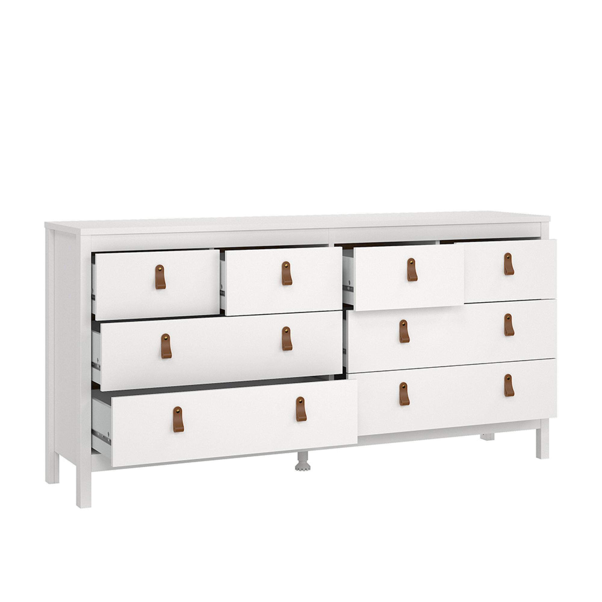 Barcelona Dresser - 8 Drawer - Wide - White