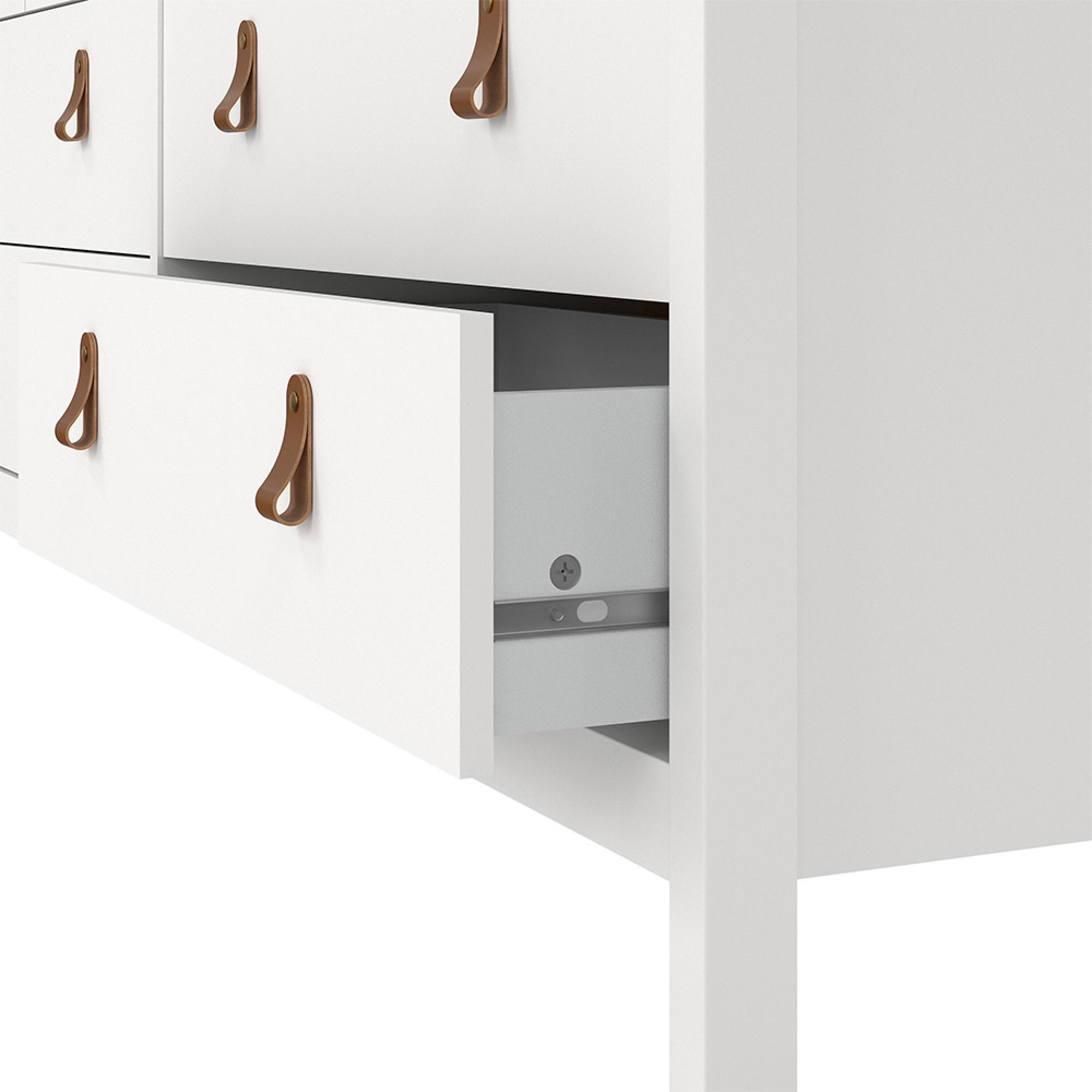Barcelona Dresser - 8 Drawer - Wide - White